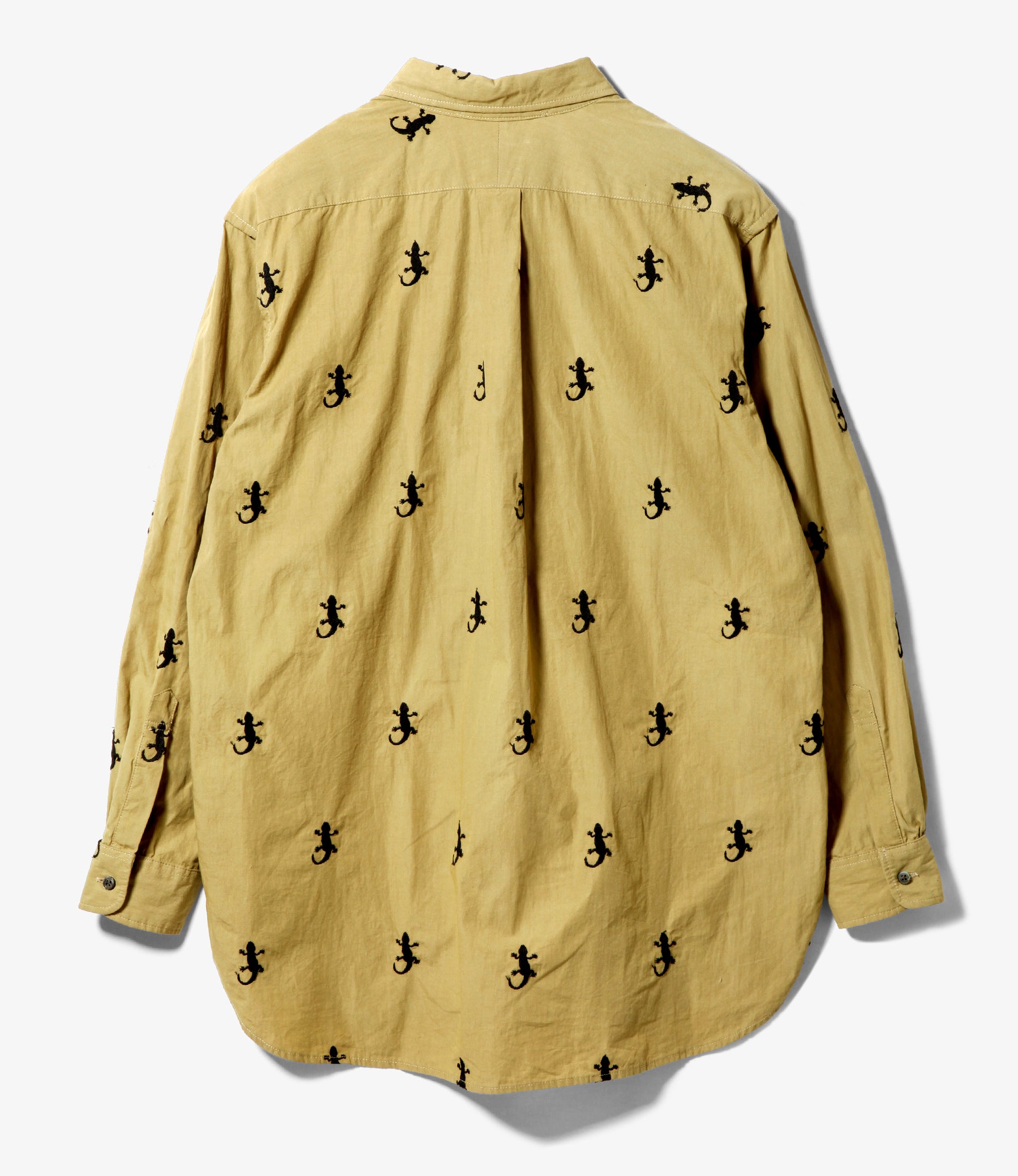 19th Century BD Shirt - Khaki Gecko Embroidery