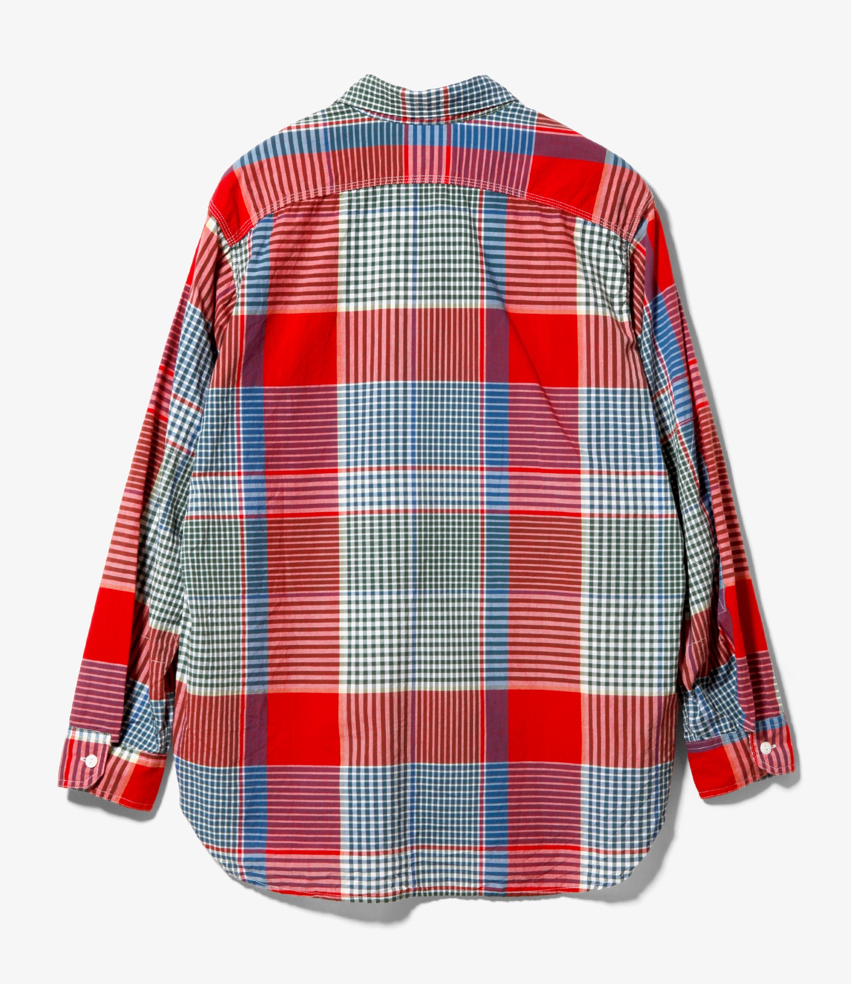 Work Shirt - Red/Green Big Madras Plaid