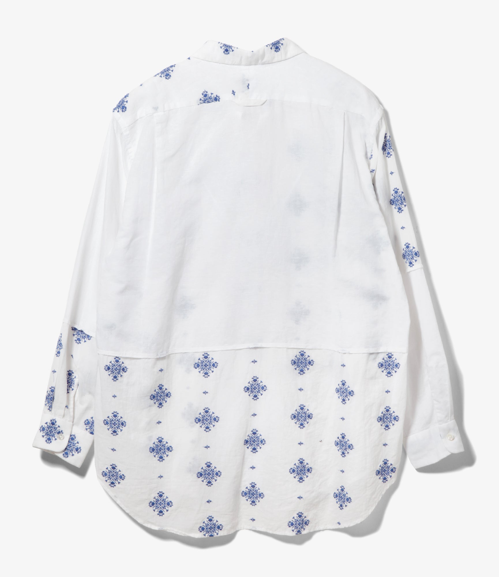 Combo Short Collar Shirt - White CP Crest Embroidery