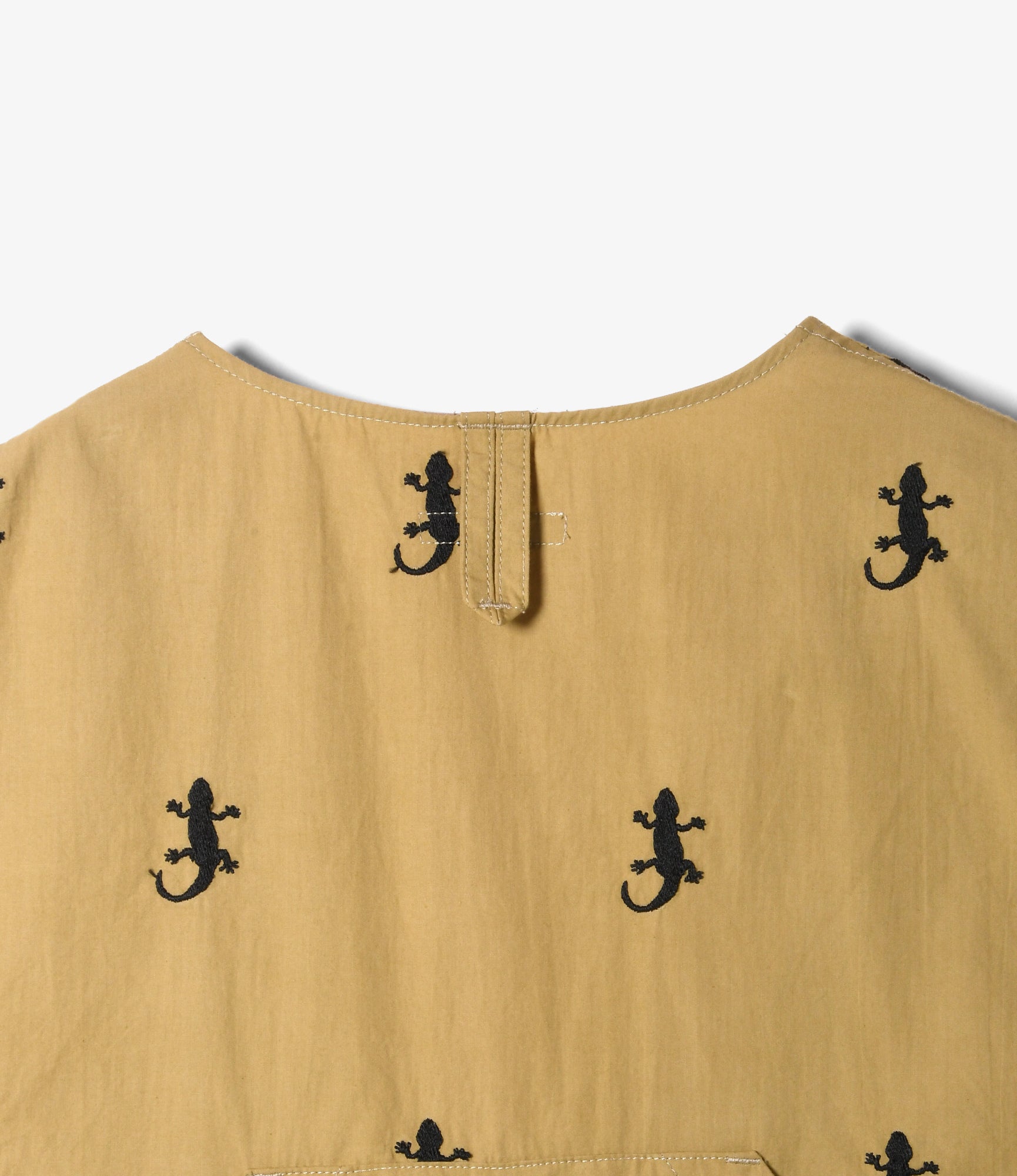 Fowl Vest - Khaki Gecko Embroidery