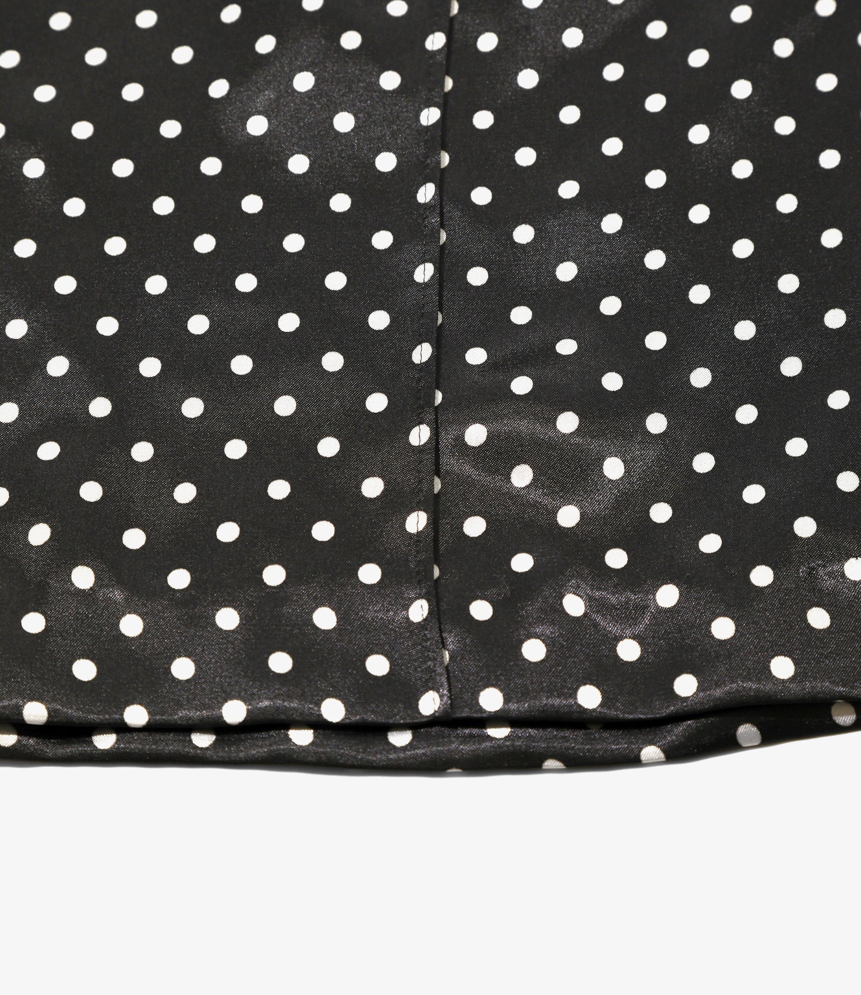 Pin Tuck Flare Pants - Black - Polka Dots Sateen