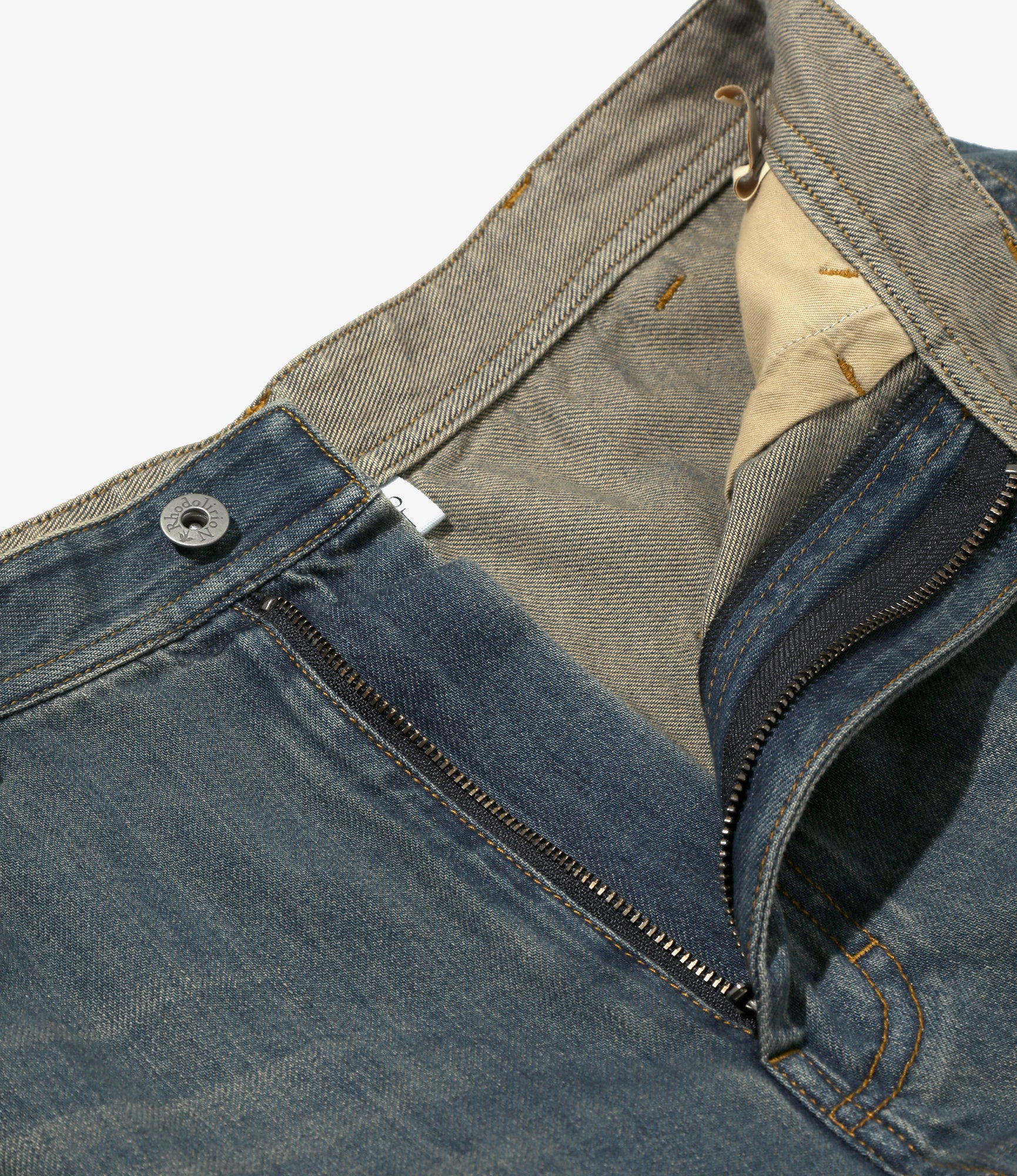 Frill Painter Pants - Indigo - Denim