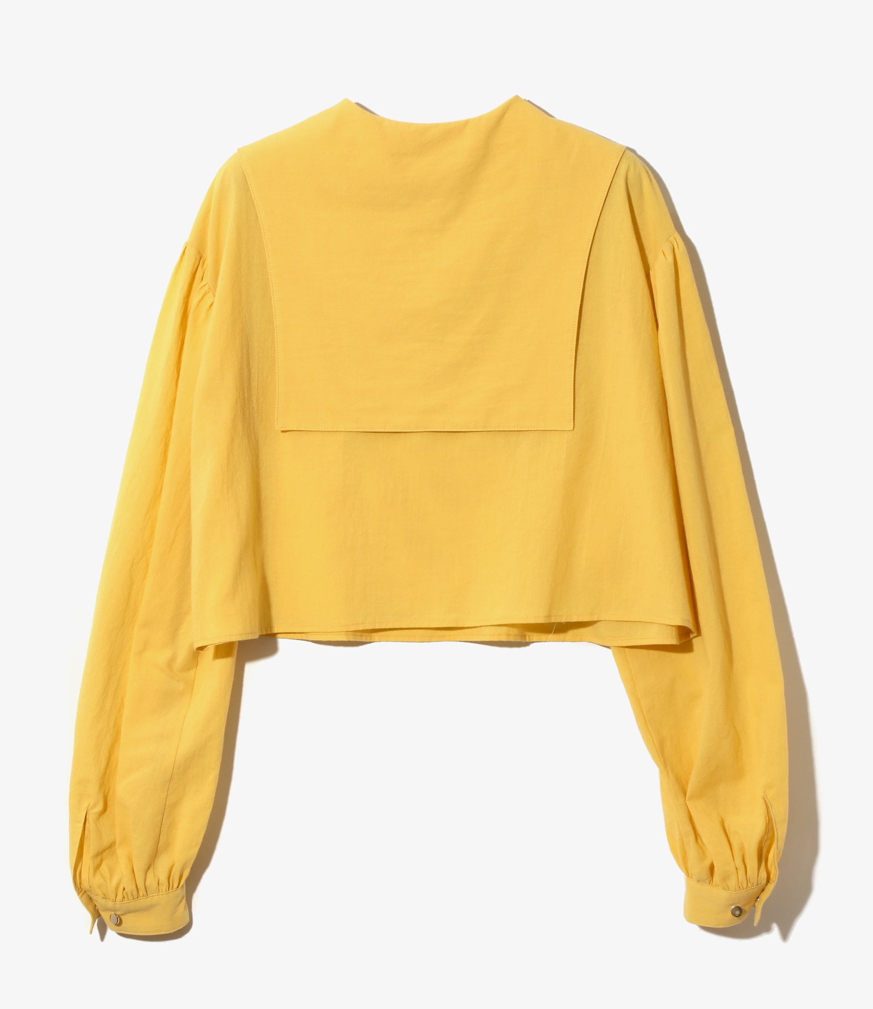 Sailor Collar Spencer Shirt - Yellow - Lawn