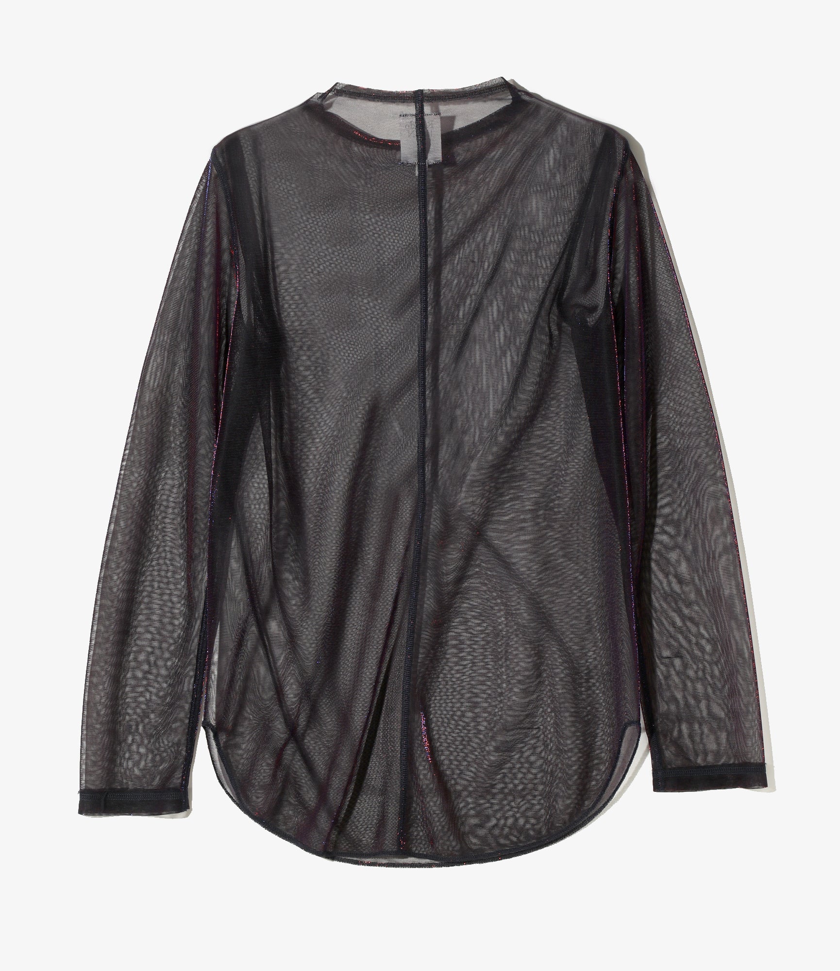 Mock Neck Tee - Red - Shine Chambray Knit