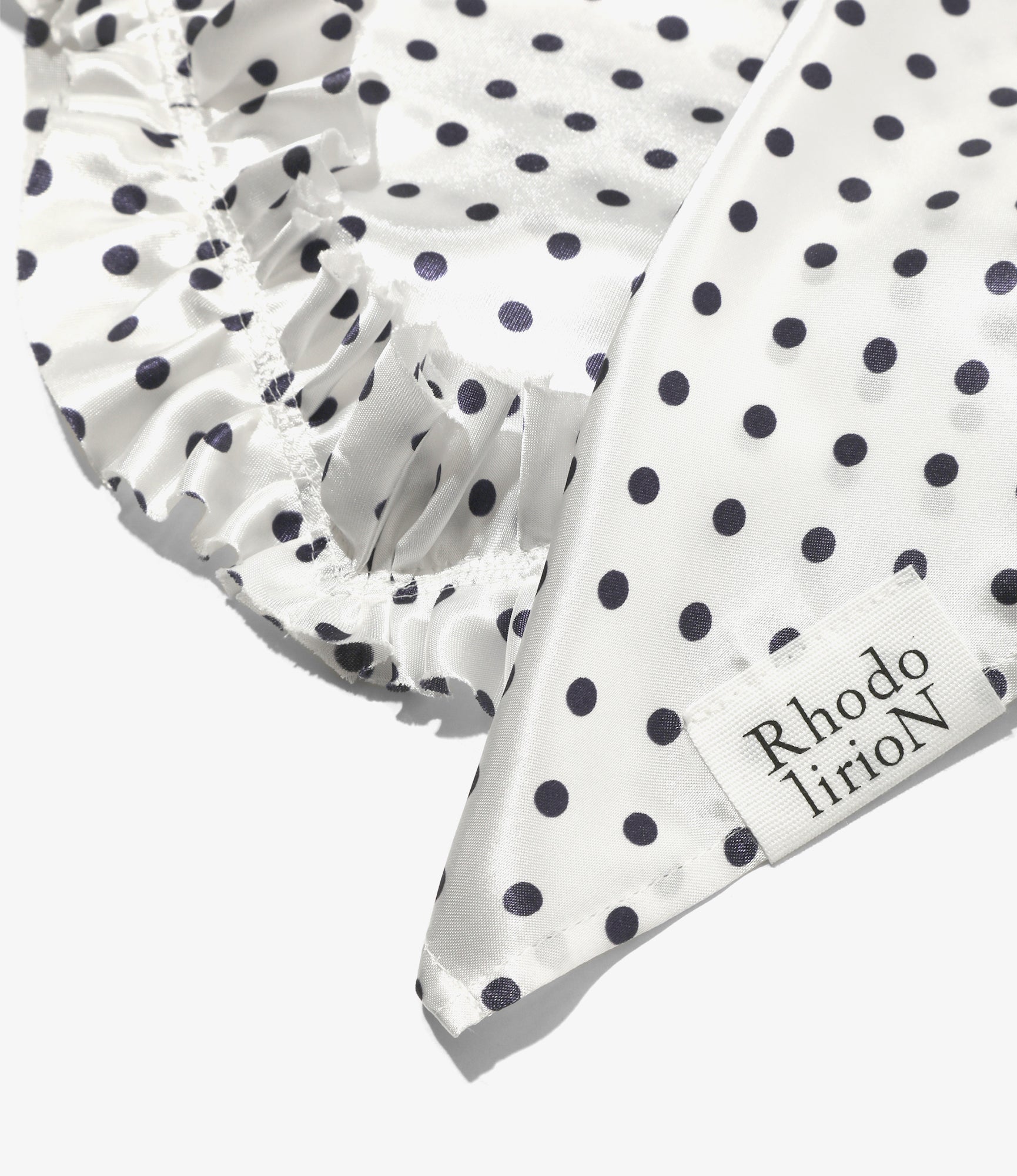 Scarf Polka Dots Sateen - White