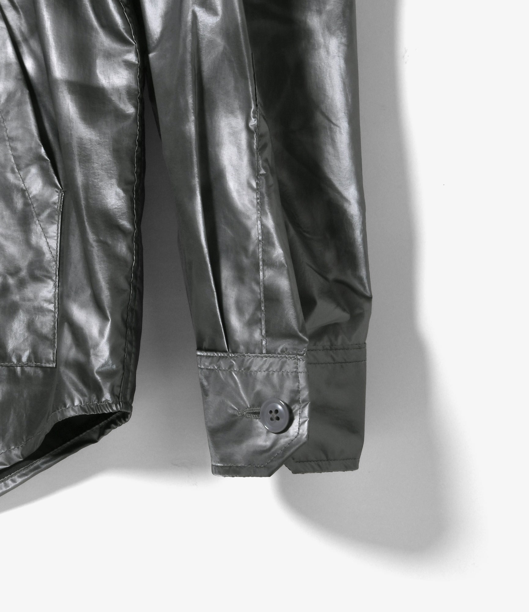 Explorer Shirt Jacket - Silver Nylon Shadow Print