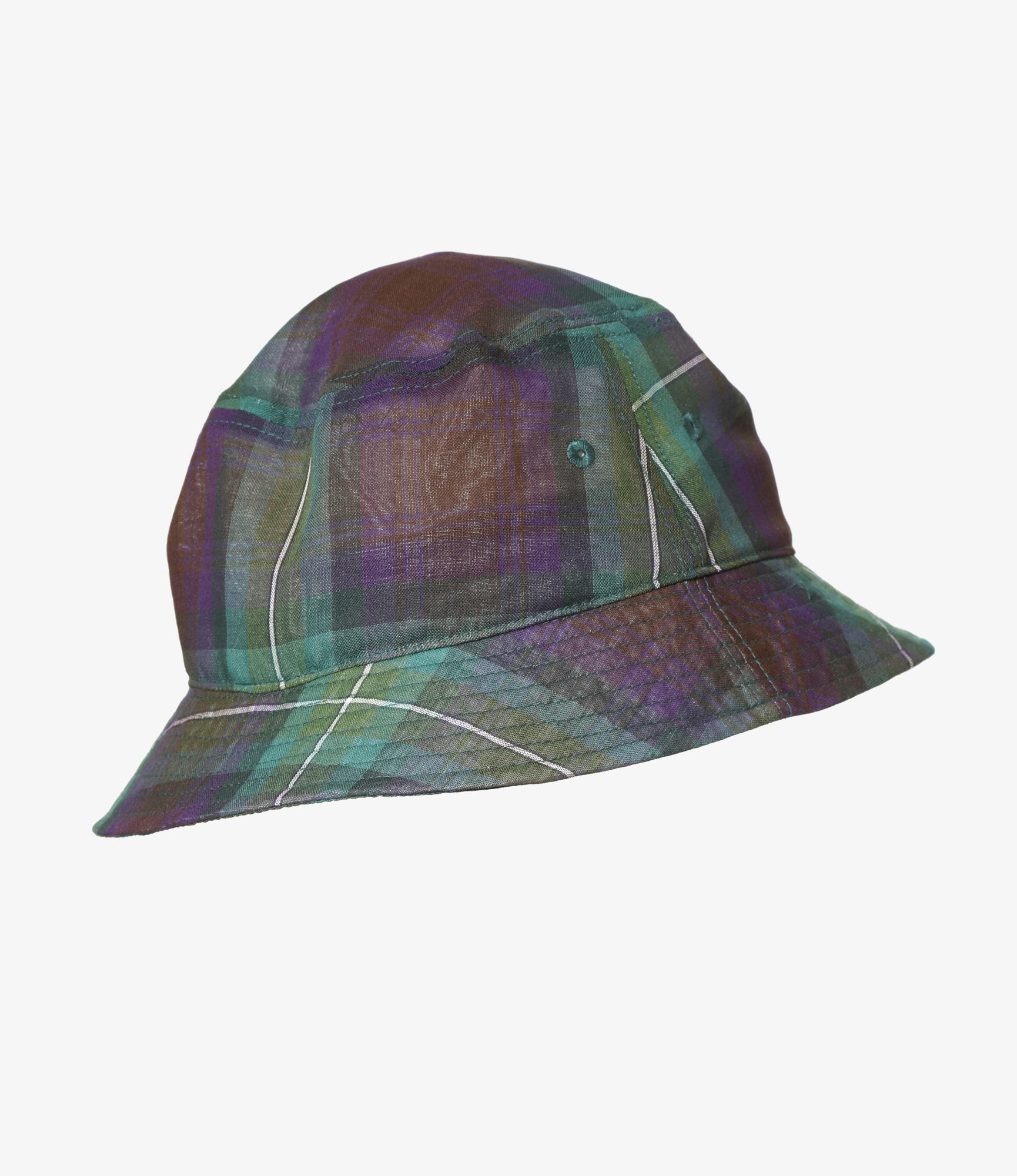 Bucket Hat - Green - W/N Madras Check