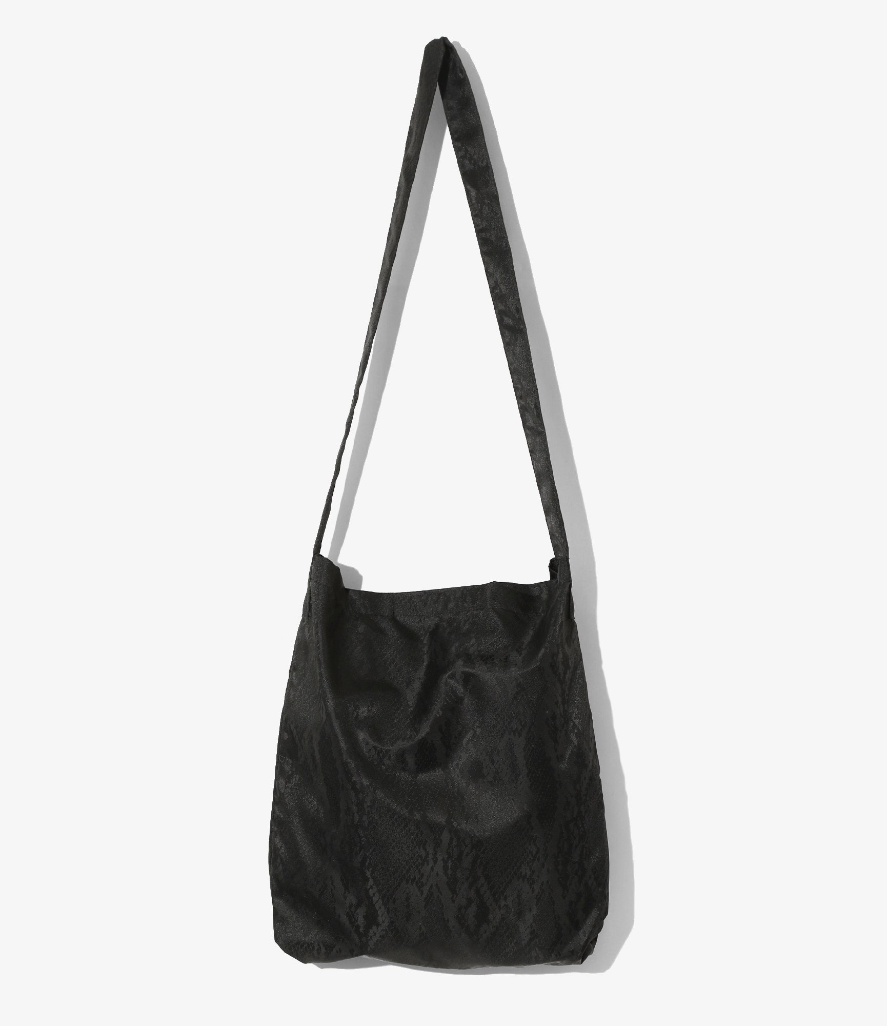 Book Bag - Black - Python Jacquard Sateen