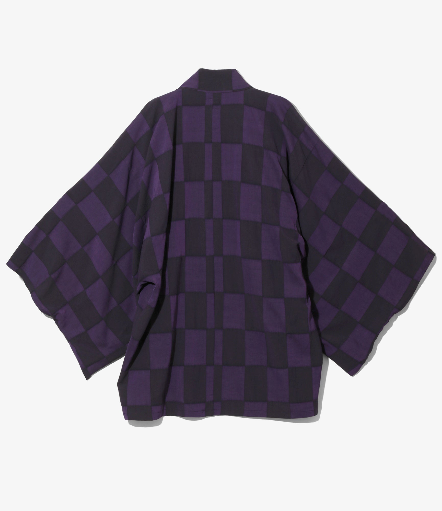 Haori Jacket - Purple - R/W Block Jacquard