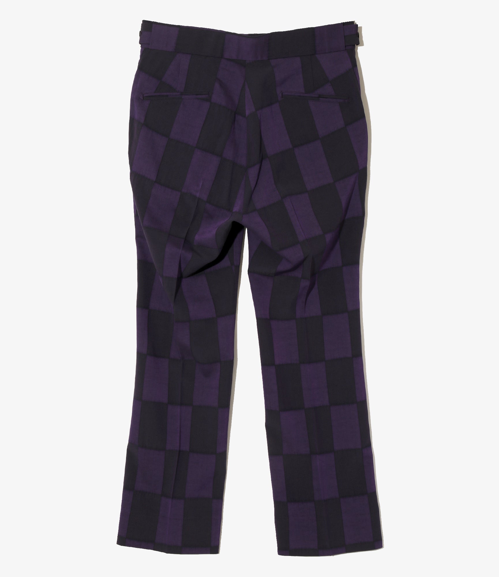 Side Tab Trouser - Purple - R/W Block Jacquard