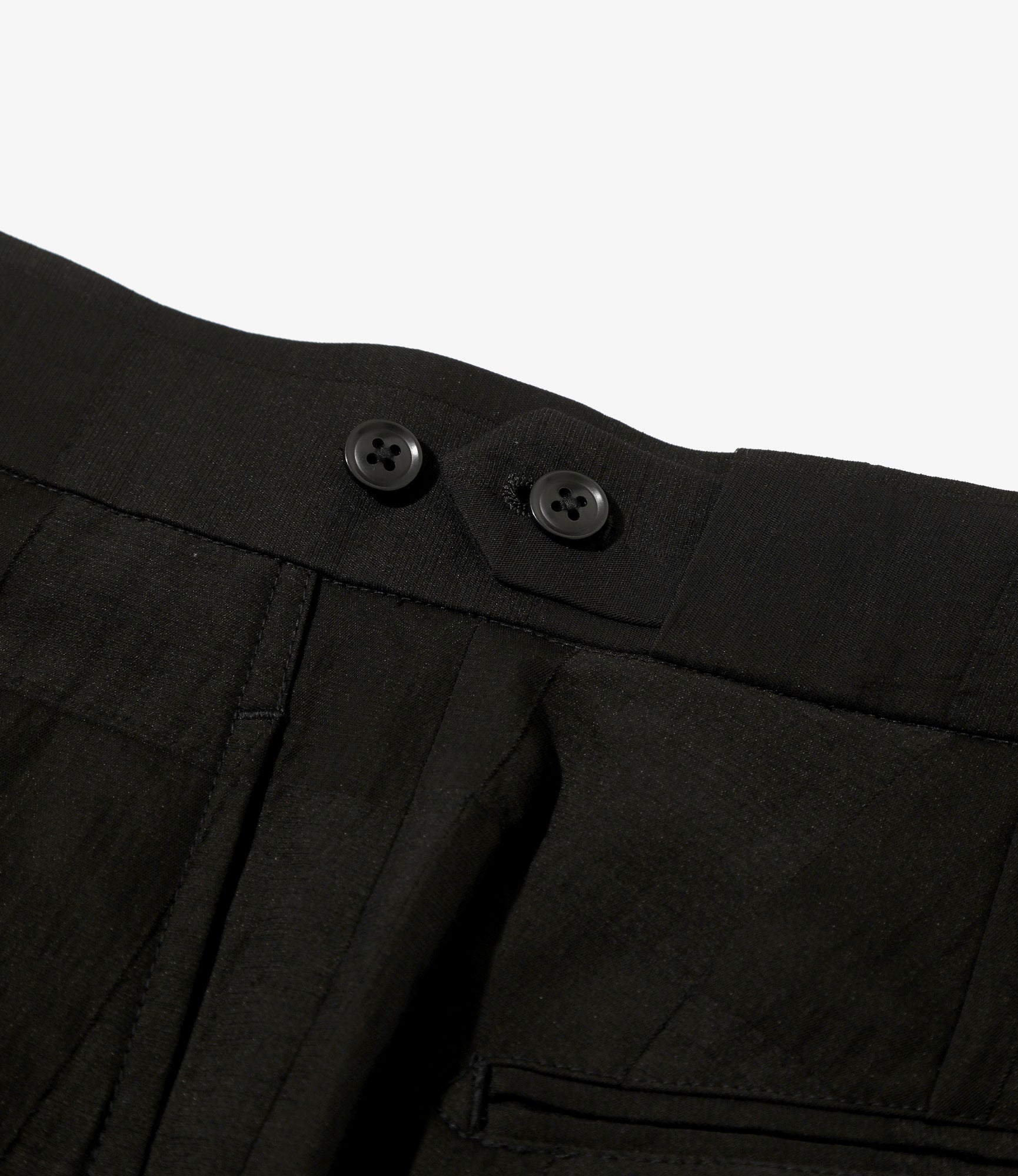 Side Tab Trouser - Black - R/W Block Jacquard