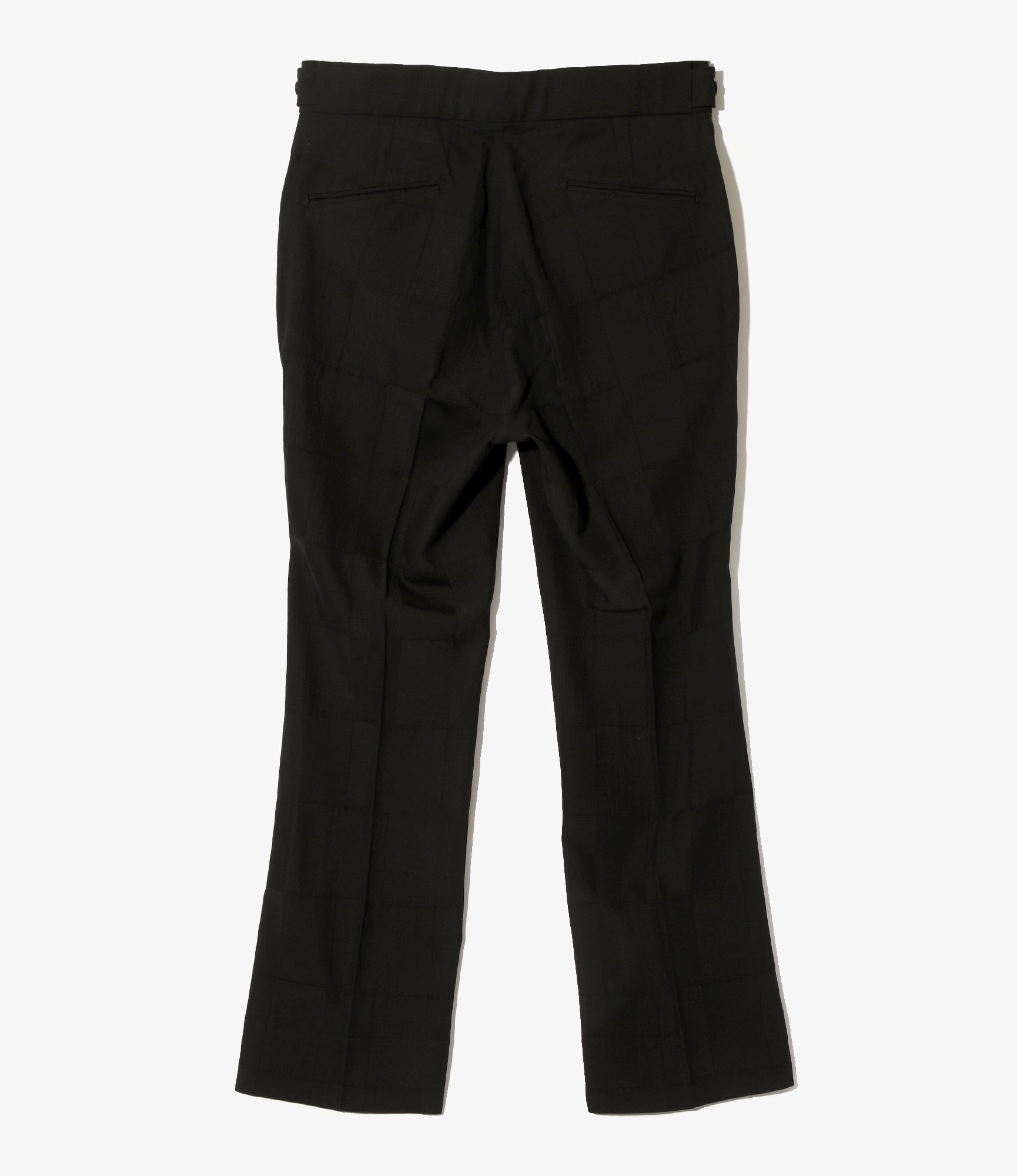 Side Tab Trouser - Black - R/W Block Jacquard