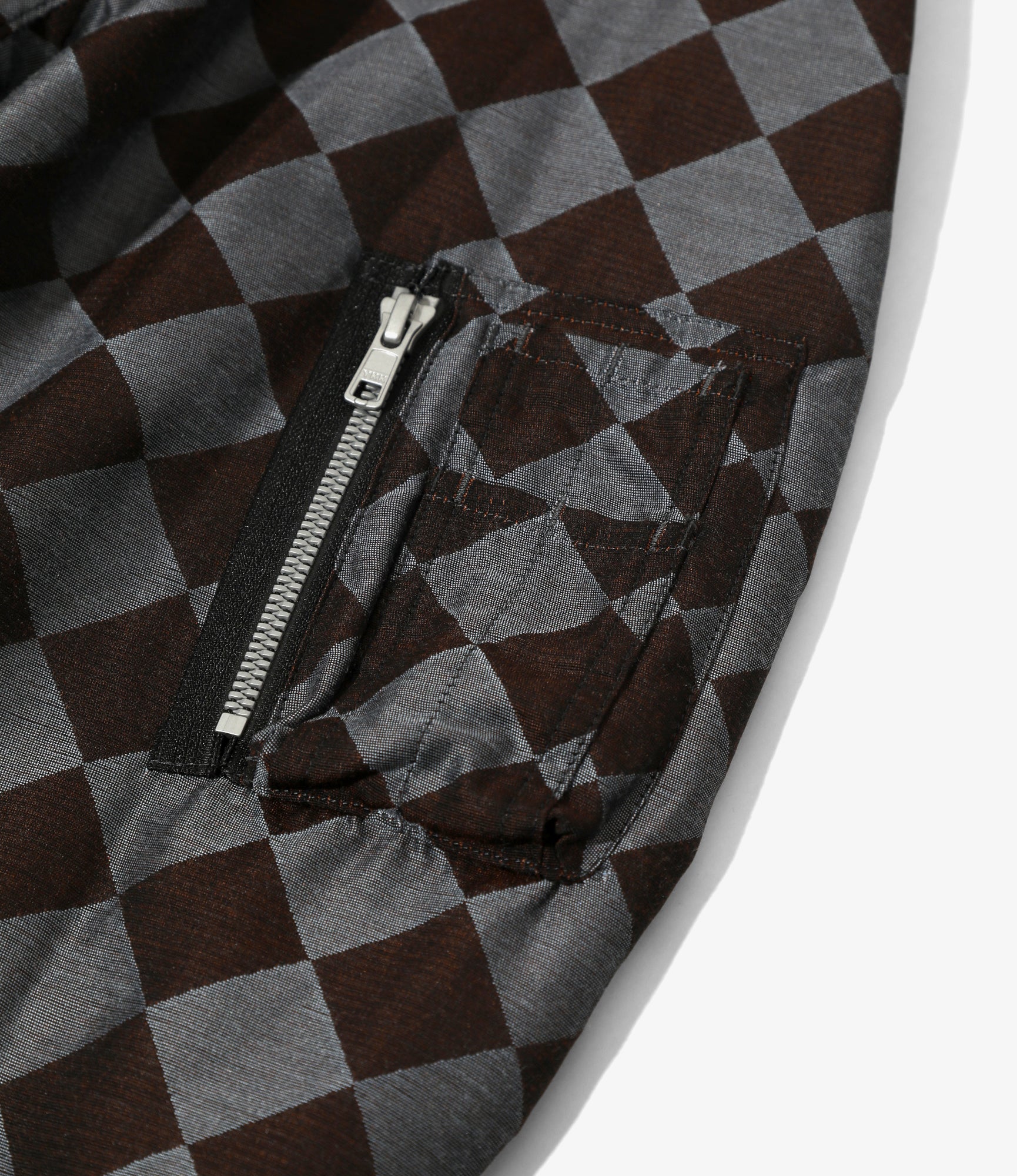 Needles Line Crew Jacket - Blue / Brown - PE/R Argyle Jacquard