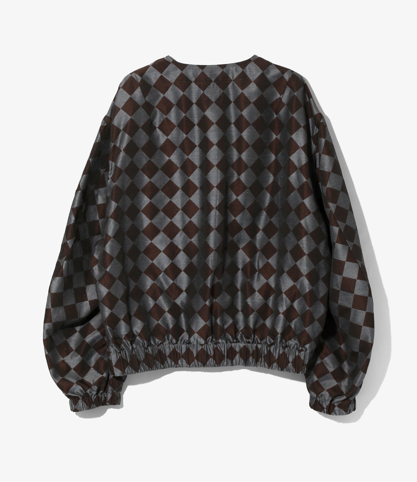 Needles Line Crew Jacket - Blue / Brown - PE/R Argyle Jacquard