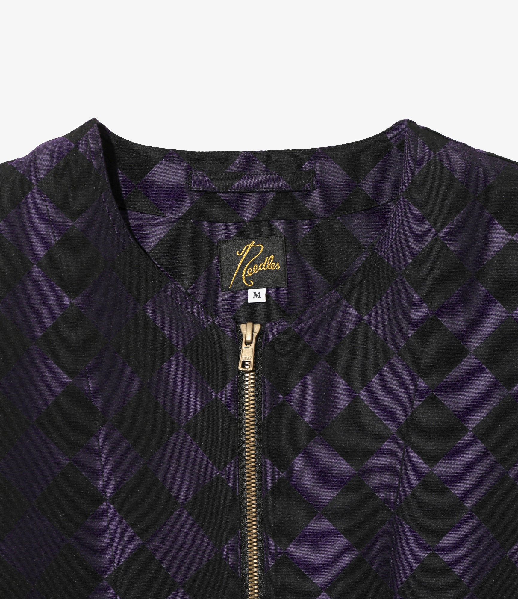 Needles Line Crew Jacket - Purple / Black- PE/R Argyle Jacquard