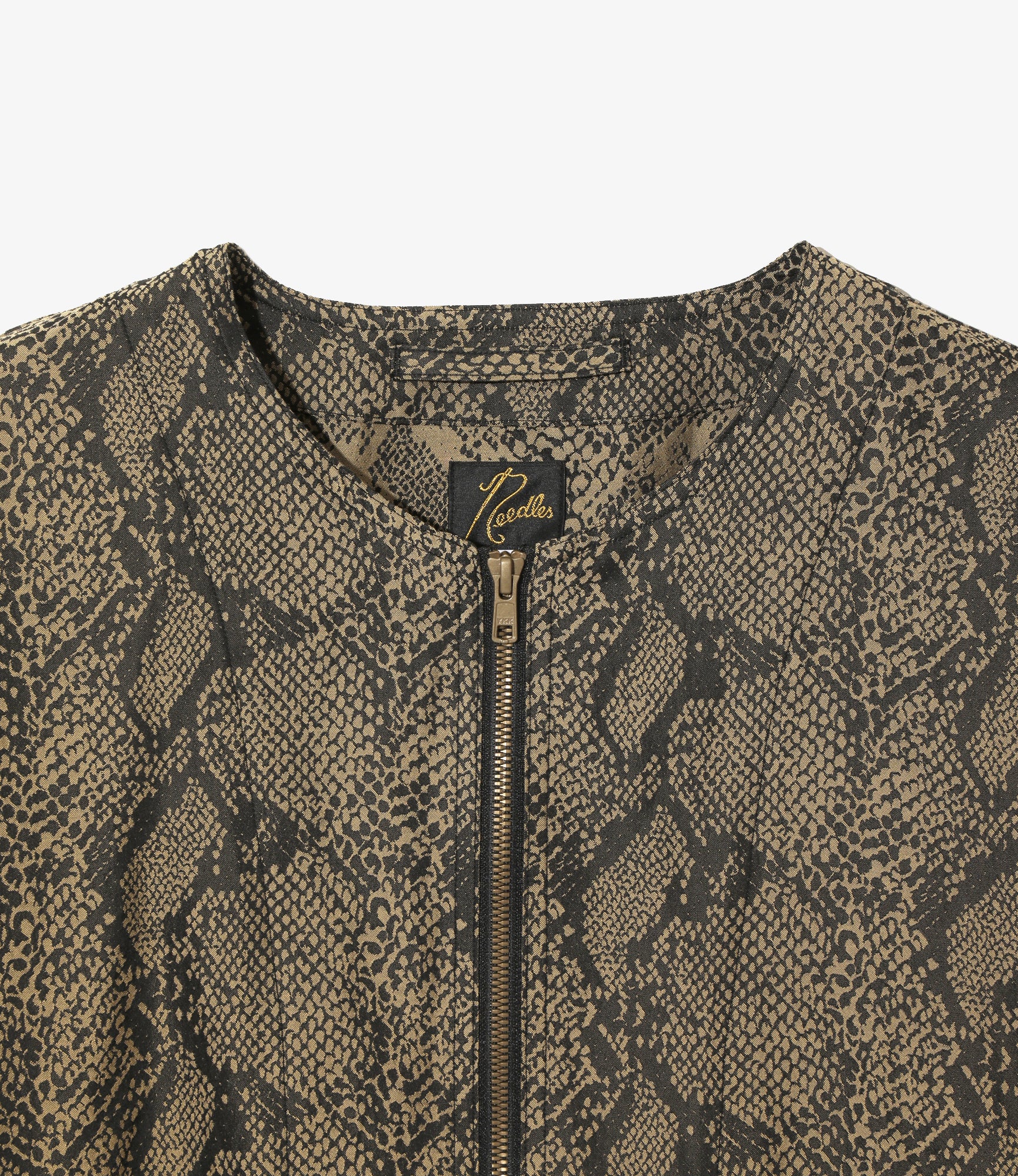 Needles Line Crew Jacket - Brown - PE/C Python Jacquard