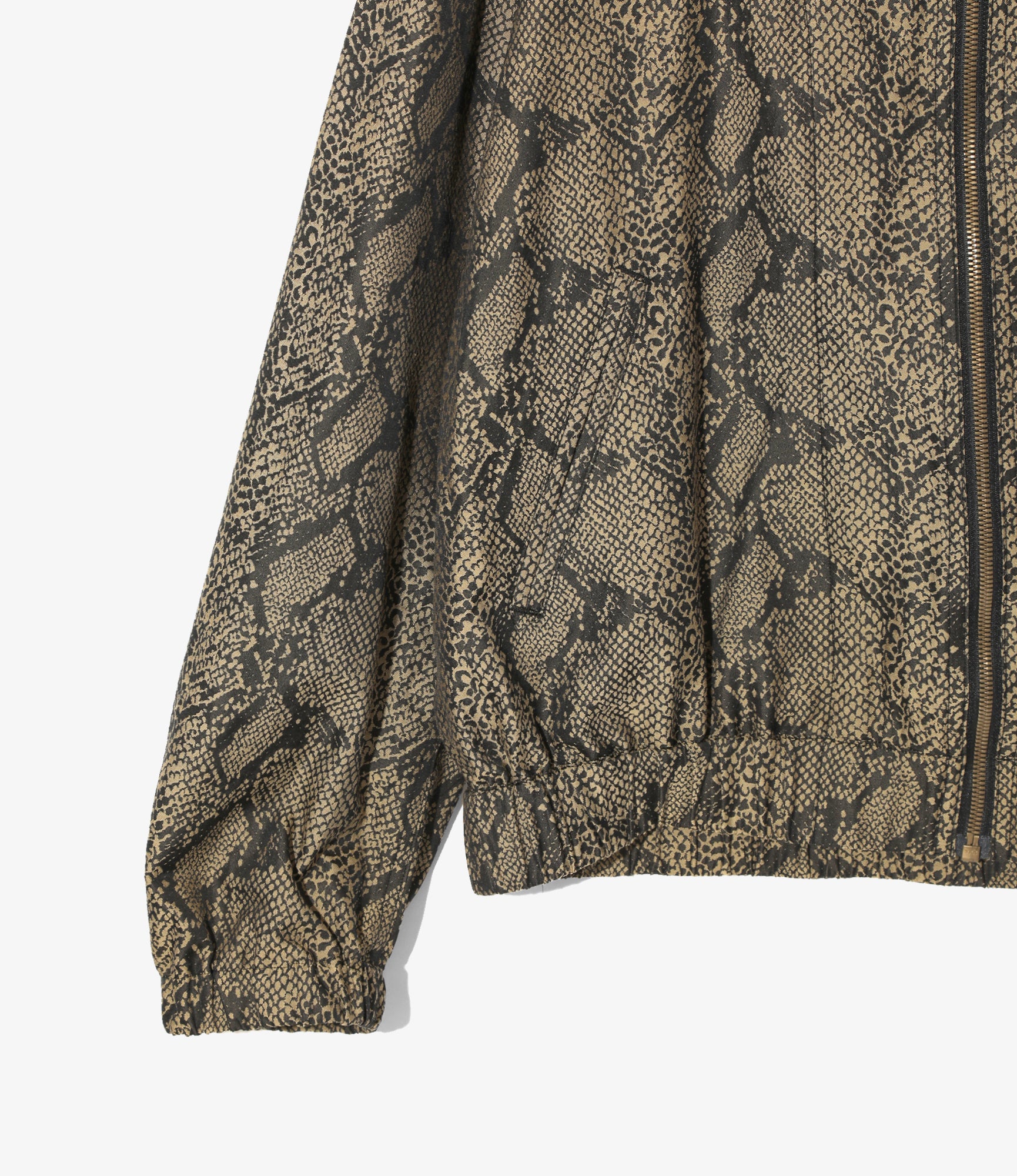 Needles Line Crew Jacket - Brown - PE/C Python Jacquard