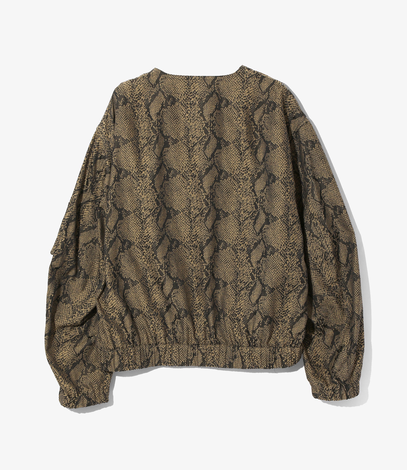 Needles Line Crew Jacket - Brown - PE/C Python Jacquard