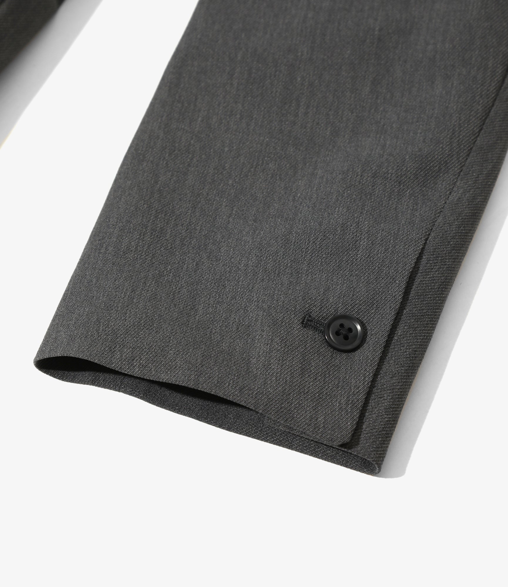 No Collar 2B Jacket - Grey - Poly Twill