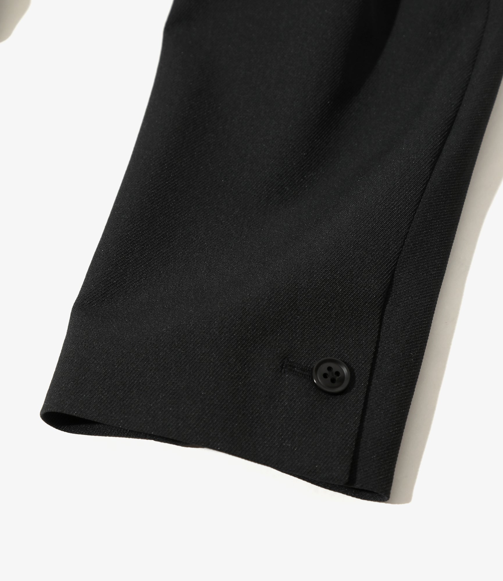 No Collar 2B Jacket - Black - Poly Twill