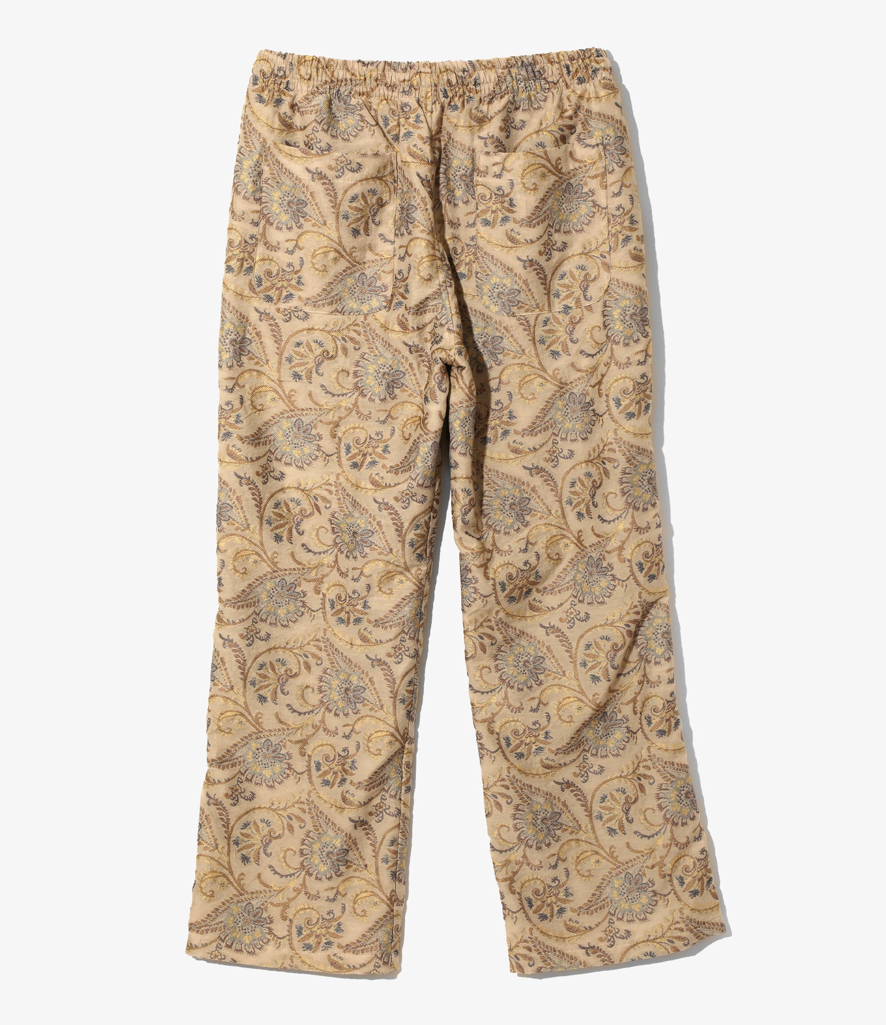 String Easy Pant - Beige - Paisley Jacquard