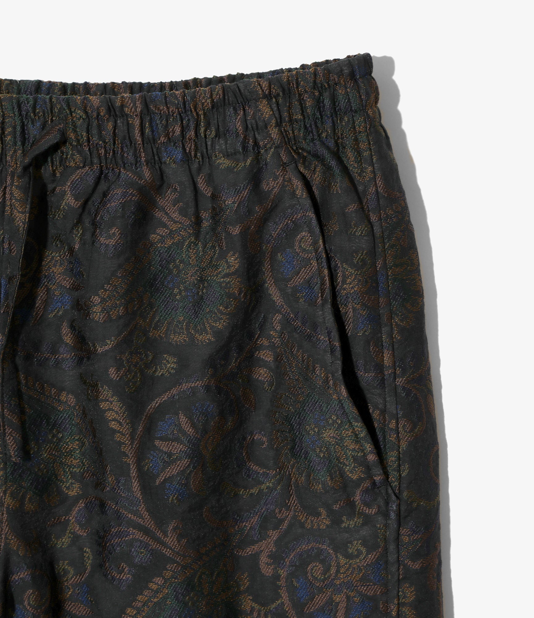 String Easy Pant - Navy - Paisley Jacquard