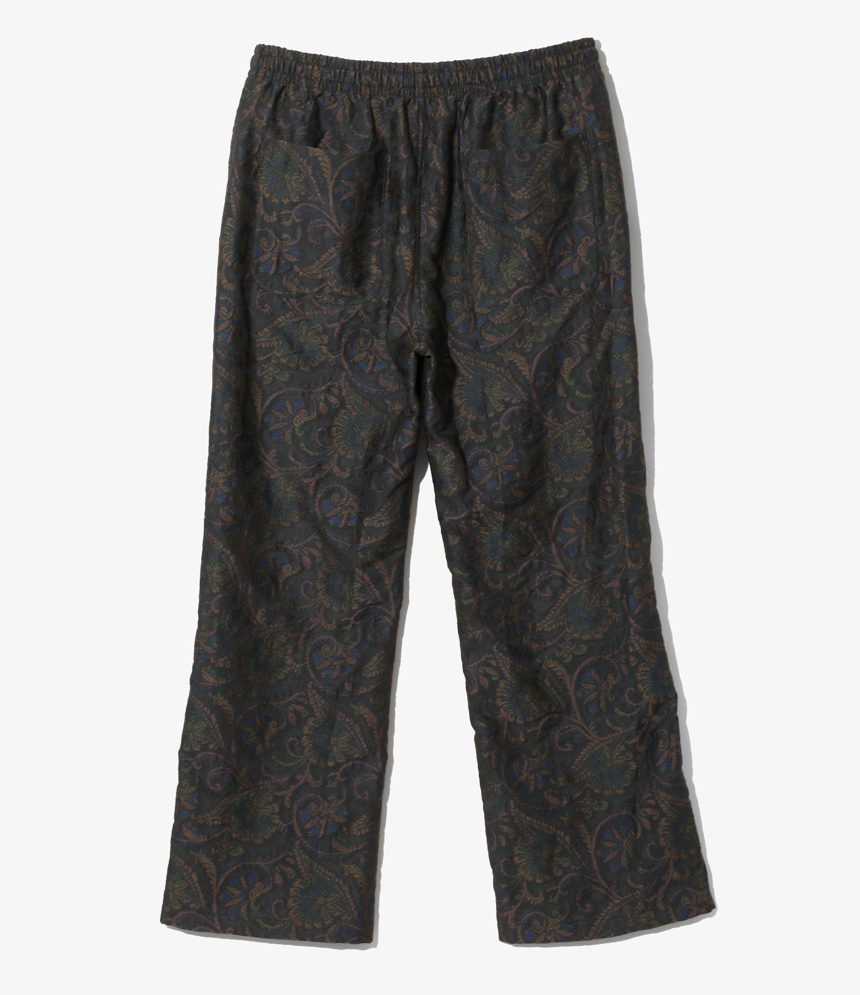 String Easy Pant - Navy - Paisley Jacquard