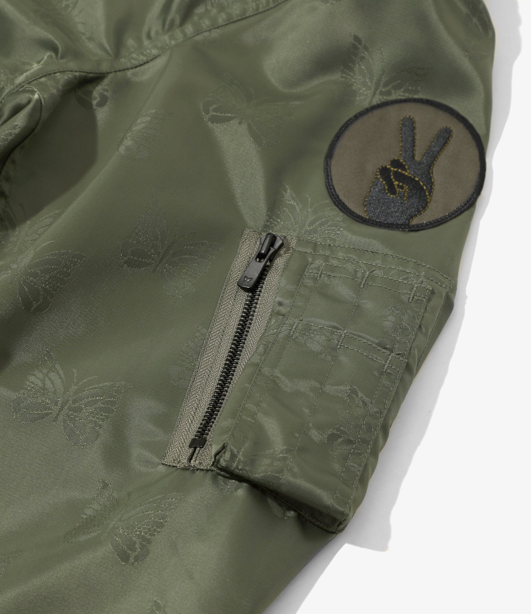 L2-B Jacket - Olive - Papillon Jacquard Sateen