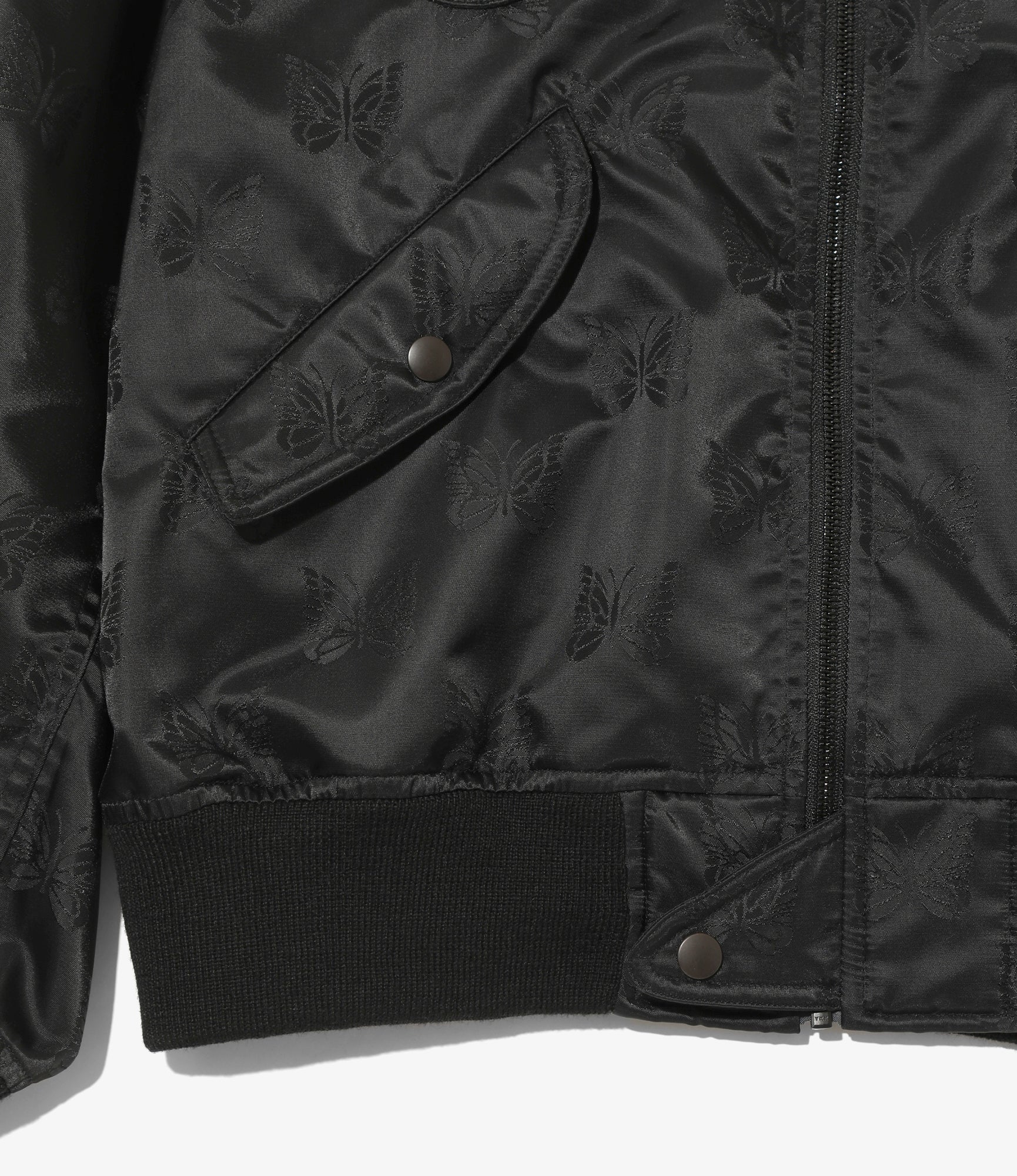 L2-B Jacket - Black - Papillon Jacquard Sateen