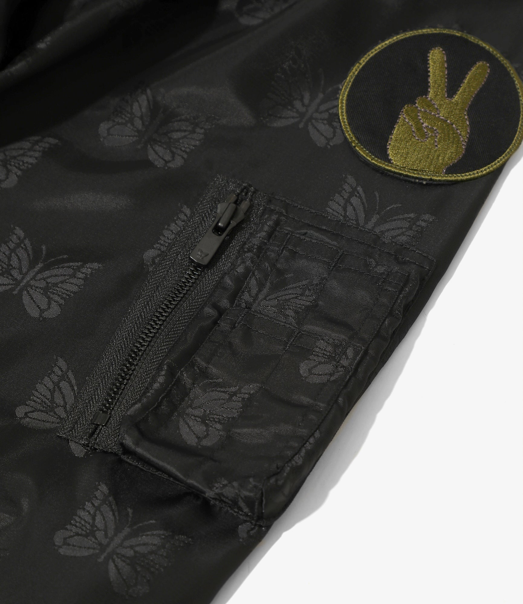L2-B Jacket - Black - Papillon Jacquard Sateen