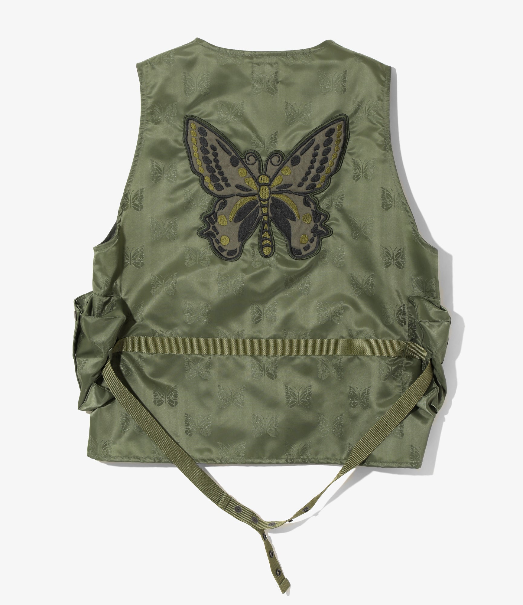 Radio Vest - Olive - Papillon Jacquard Sateen