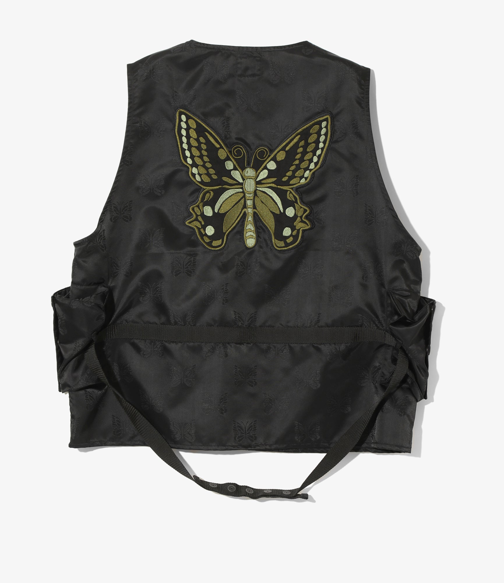Radio Vest - Black - Papillon Jacquard Sateen