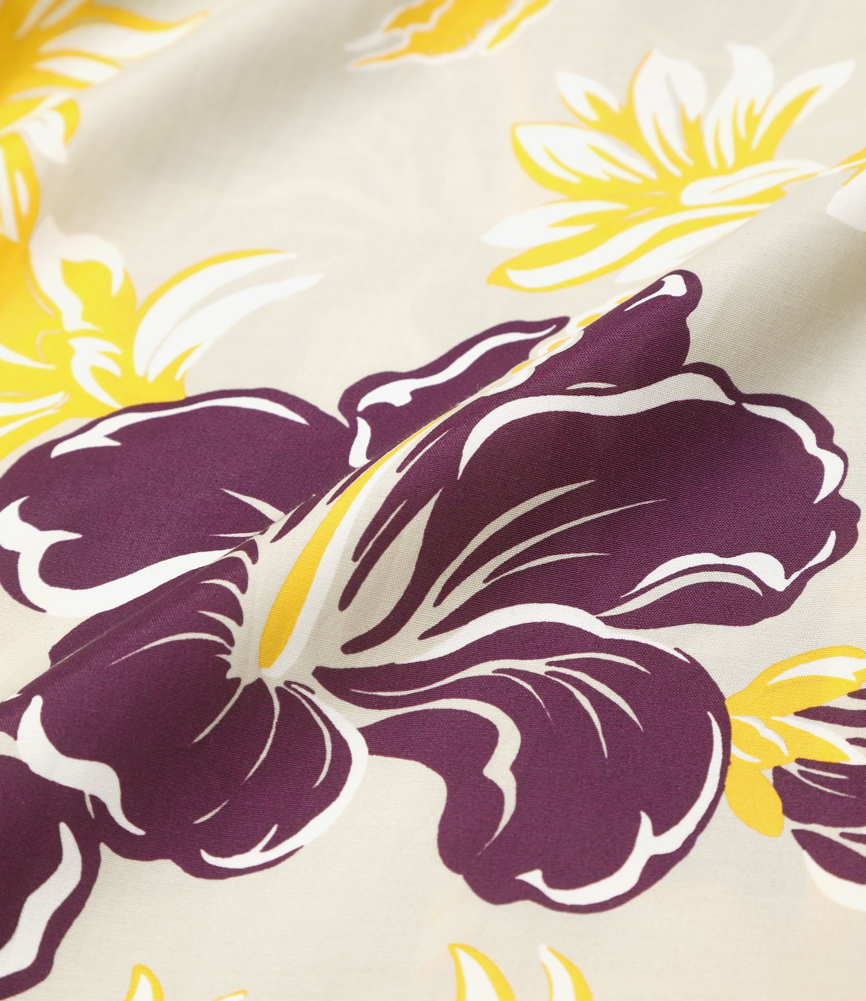 Cabana Shirt - Ivory - C/R Printed Flower & Papillon