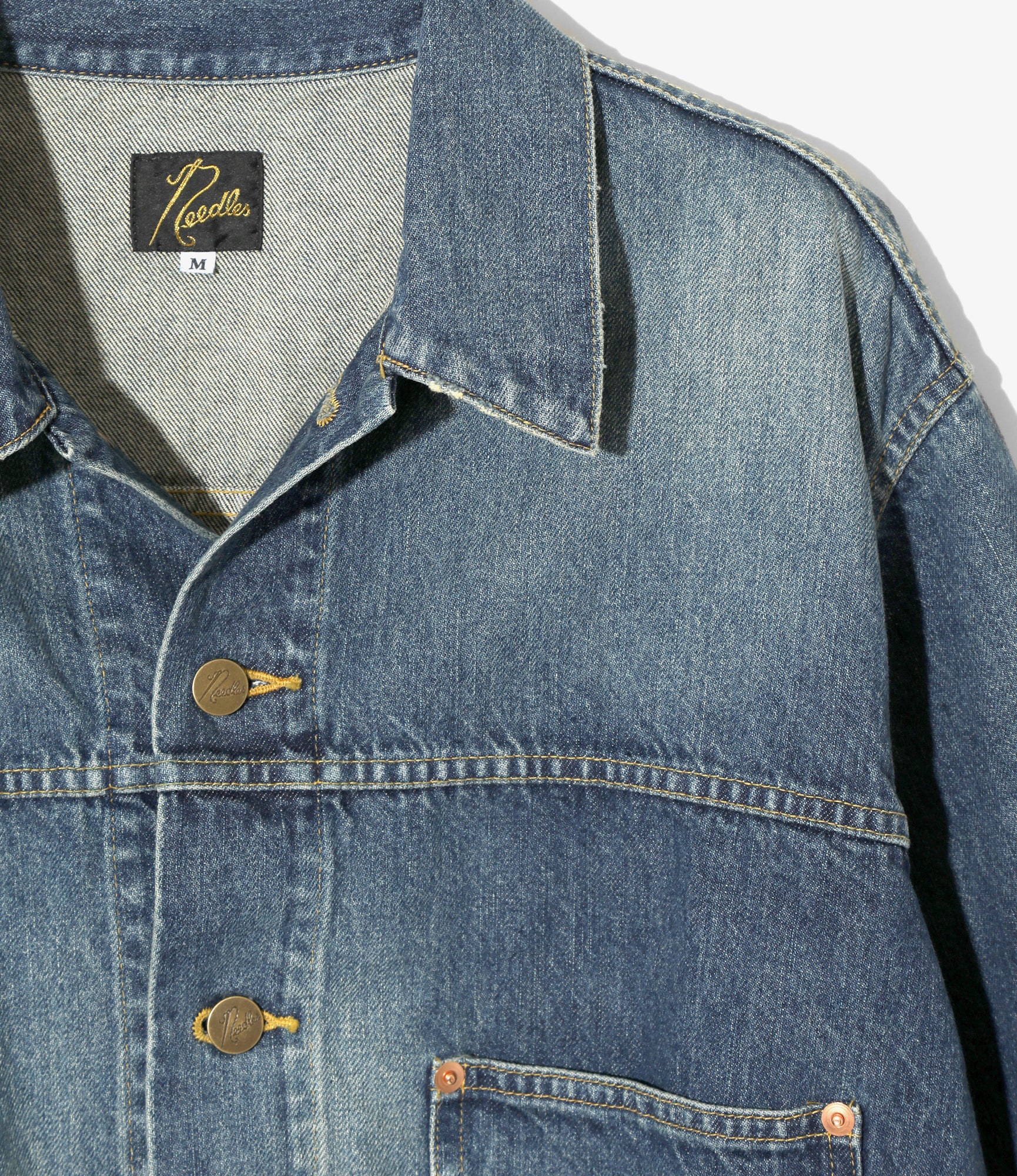 Darts Bottom Jean Jacket - Indigo - 12oz Denim