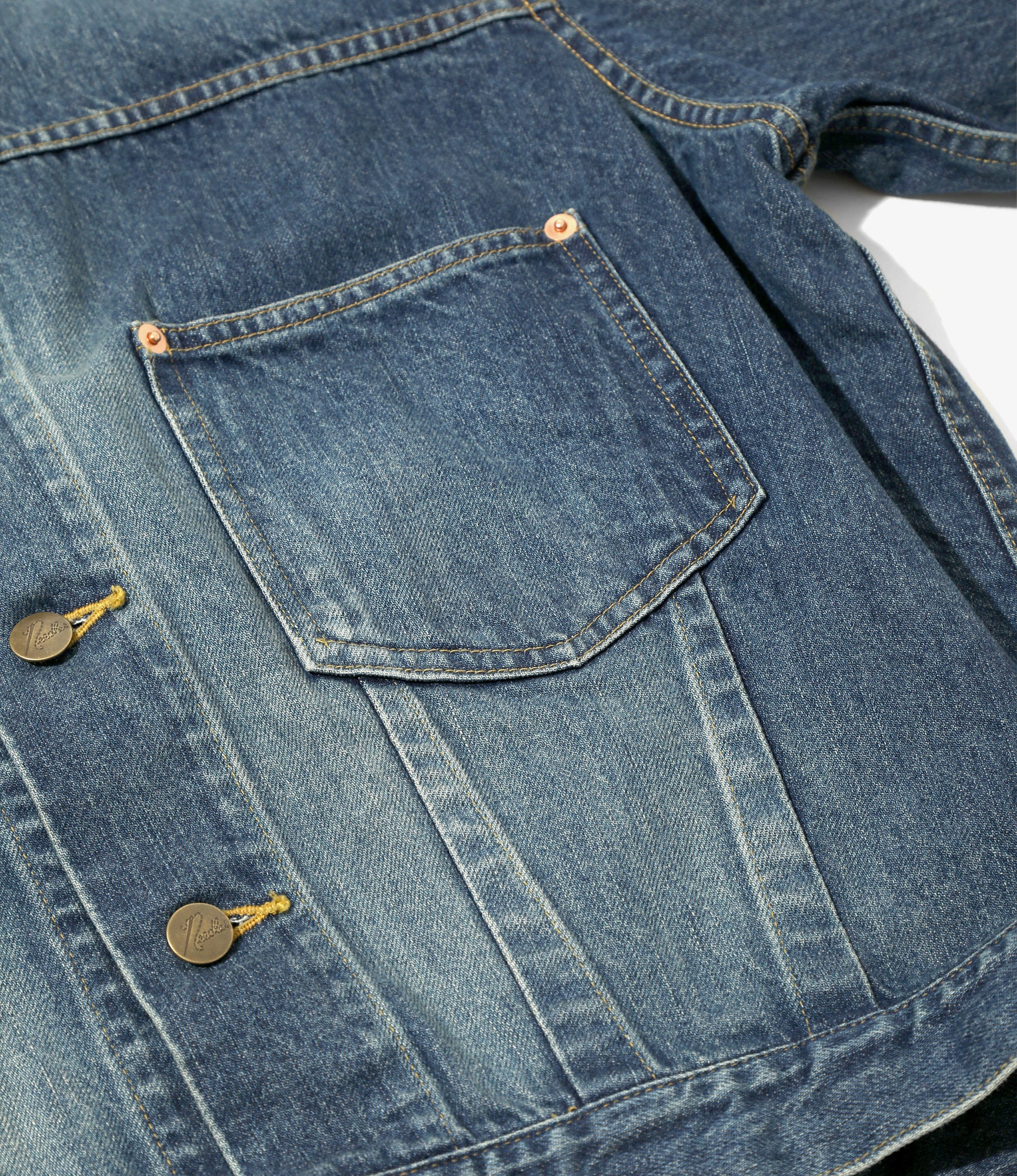 Darts Bottom Jean Jacket - Indigo - 12oz Denim