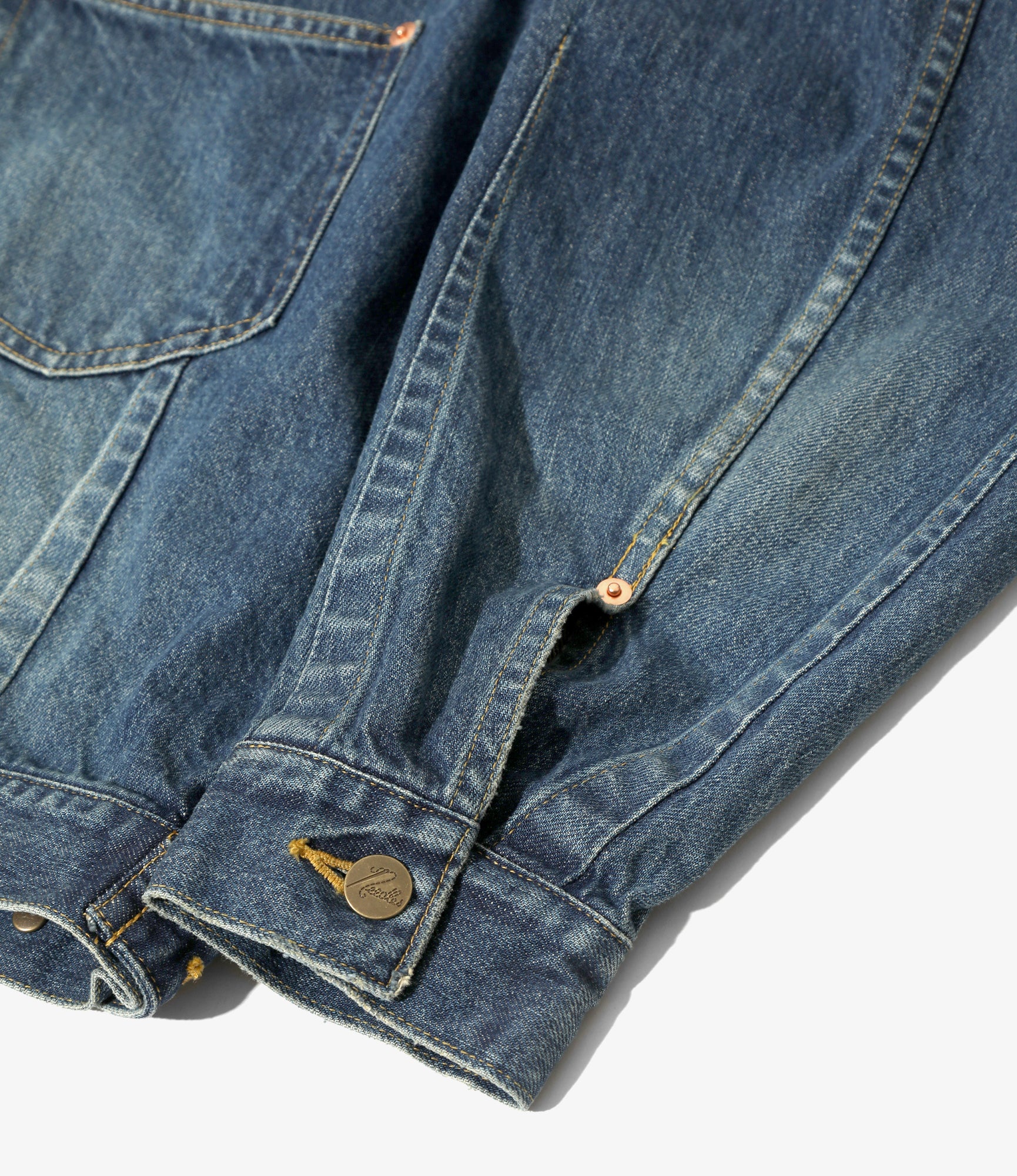 Darts Bottom Jean Jacket - Indigo - 12oz Denim