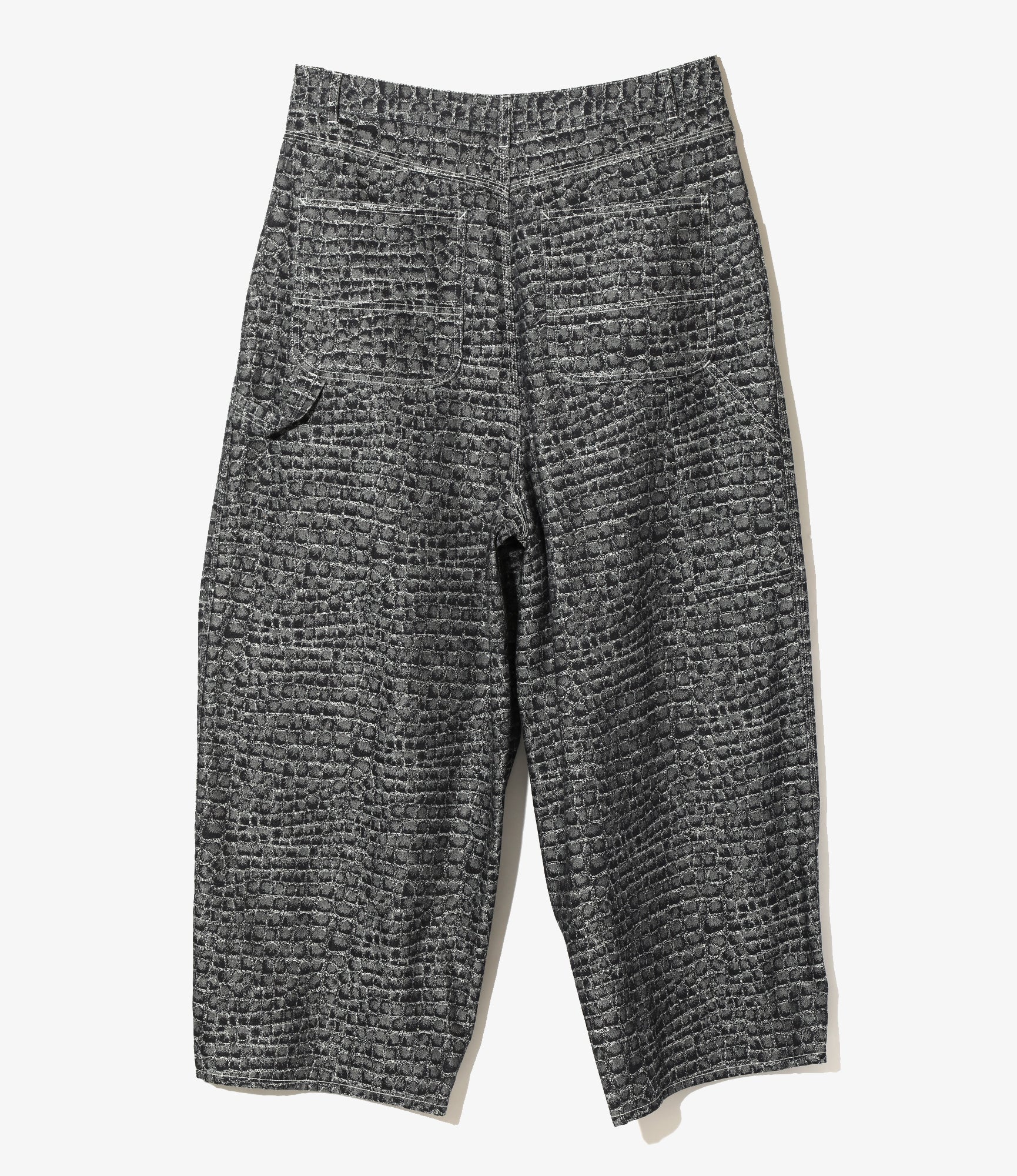 H.D Pant - Painter - Indigo - 10oz Denim / Crocodile Jacquard
