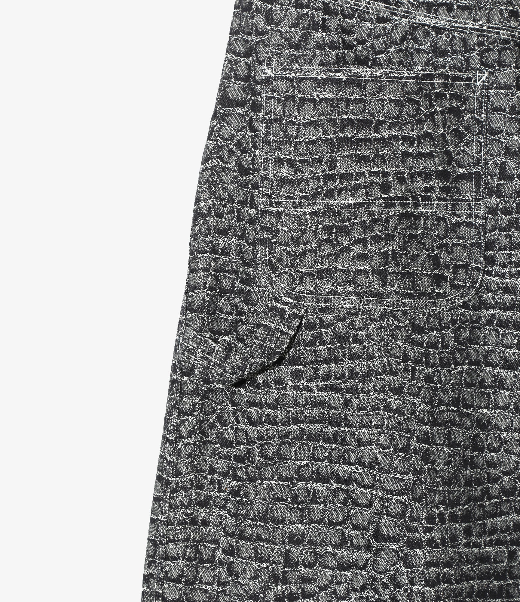 H.D Pant - Painter - Indigo - 10oz Denim / Crocodile Jacquard