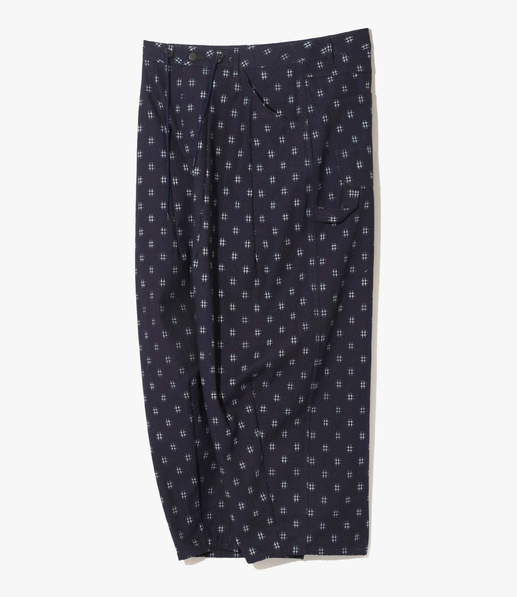 H.D Pant - Painter - Plaid - 9oz Printed Indigo Kasuri