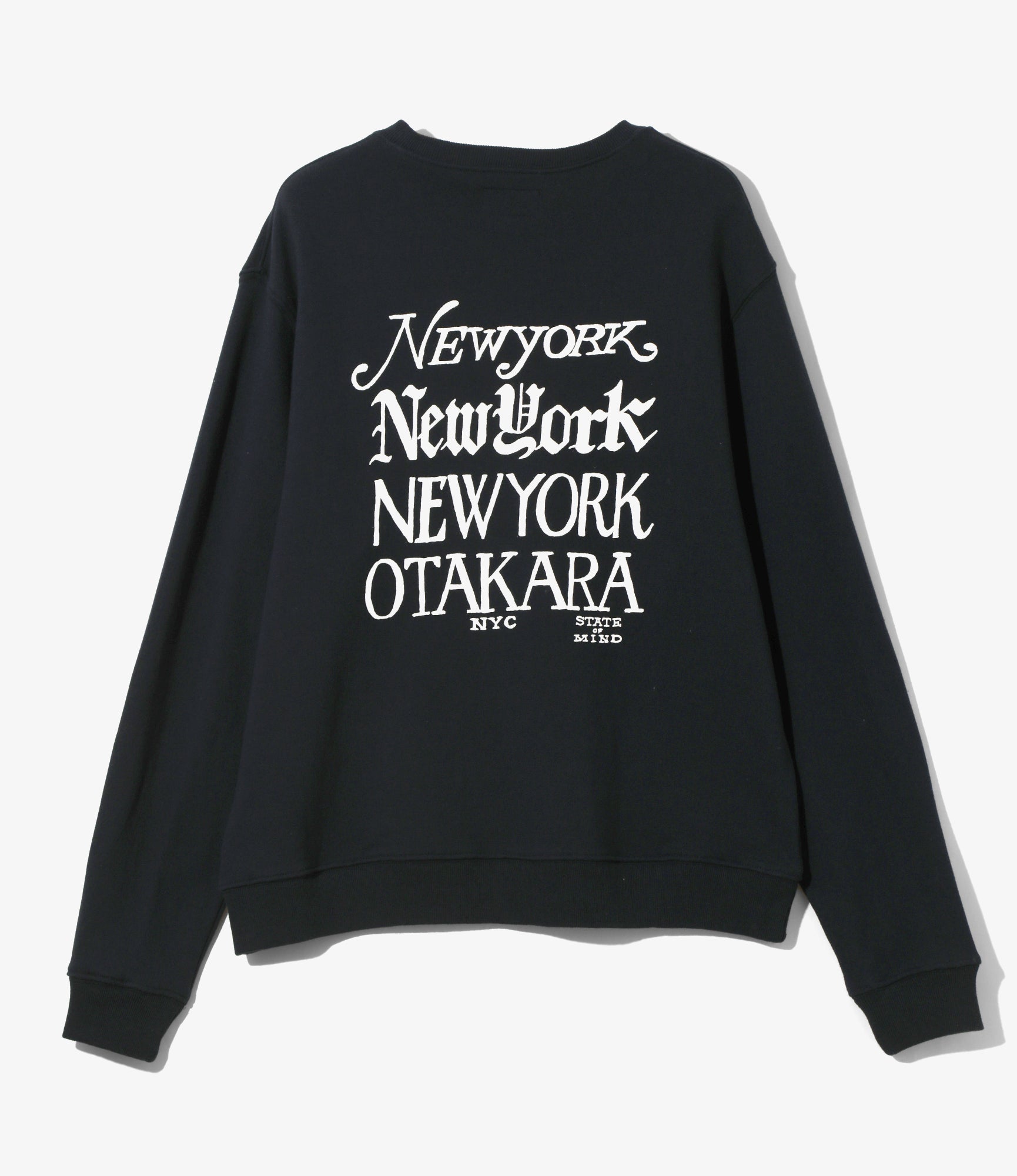 Printed Sweat Shirt - Navy - NYC