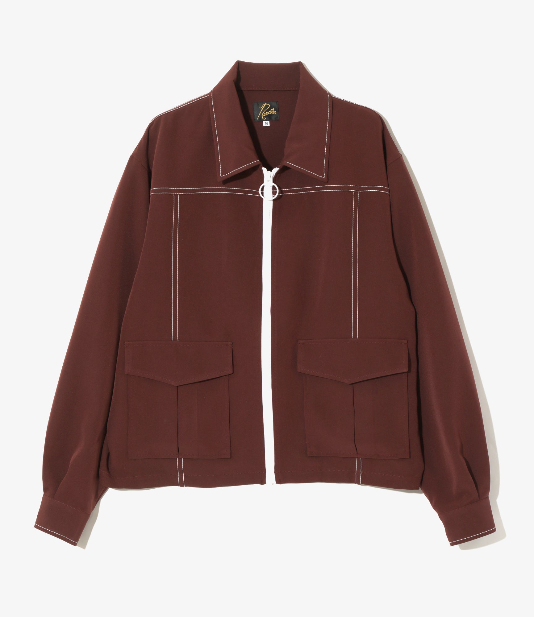 Stitched Sport Jacket - Brown - Poly Light Double Cloth