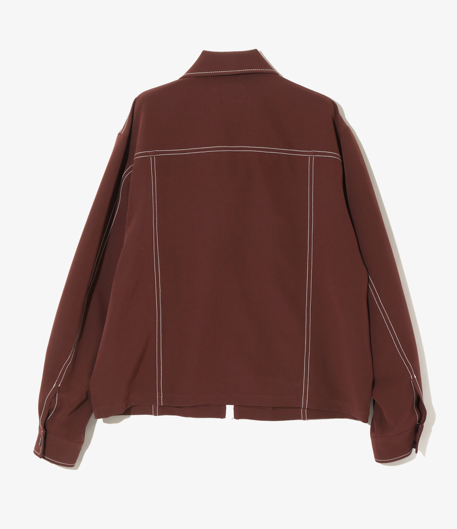 Stitched Sport Jacket - Brown - Poly Light Double Cloth
