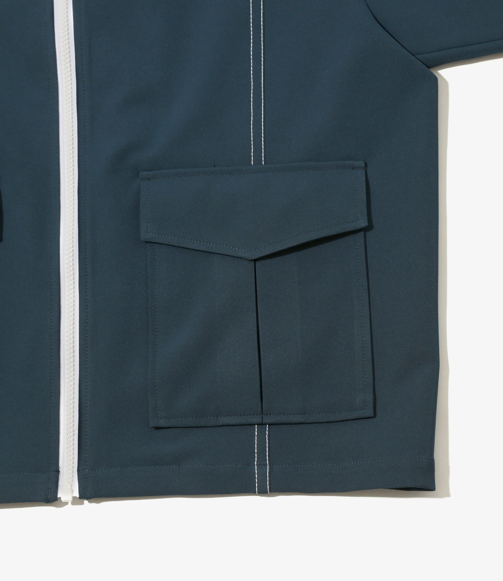 Stitched Sport Jacket - Navy - Poly Light Double Cloth