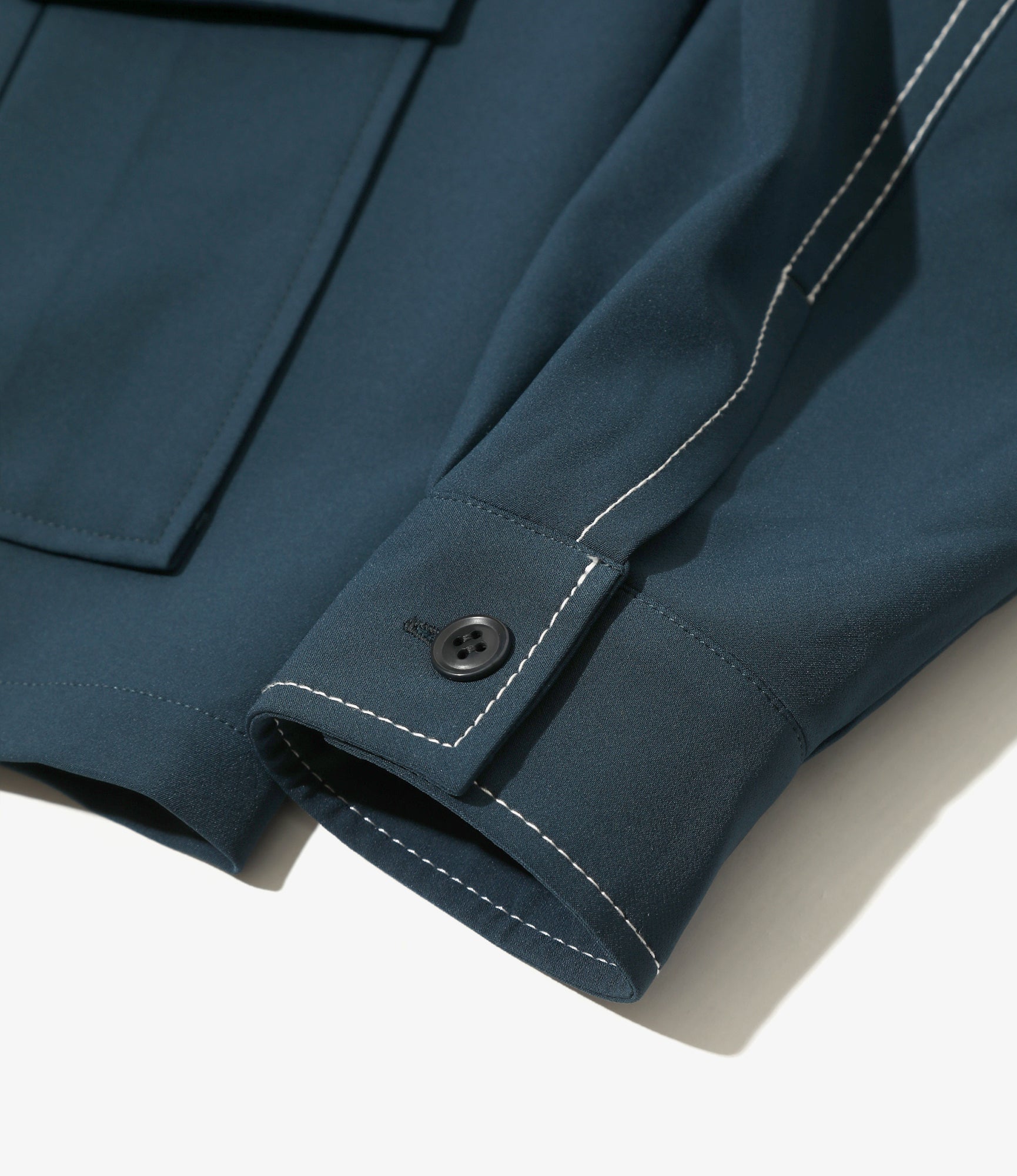 Stitched Sport Jacket - Navy - Poly Light Double Cloth