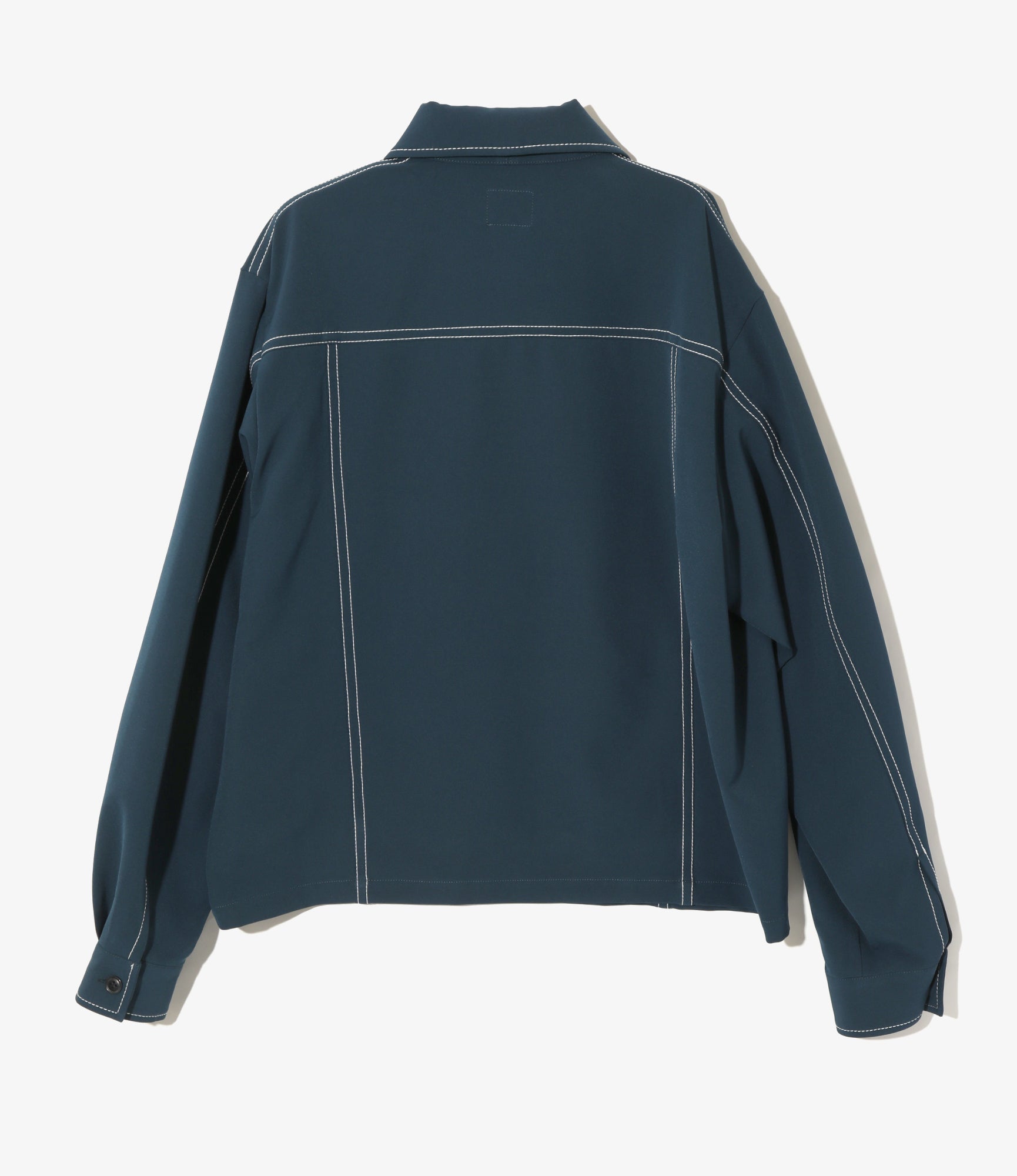 Stitched Sport Jacket - Navy - Poly Light Double Cloth