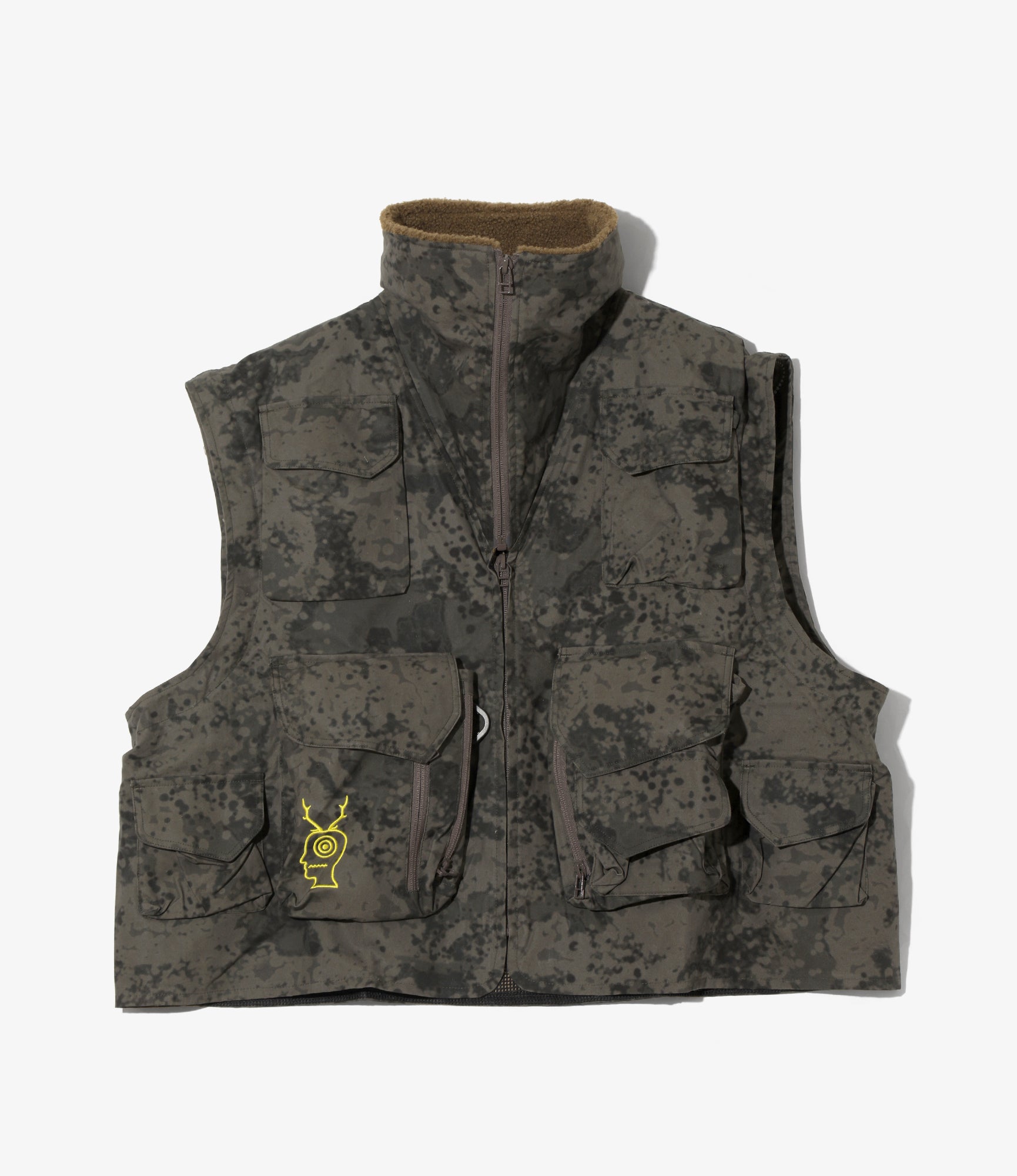 S2W8 x Brain Dead - Fleece Sleeve Tenkara Short Jacket - Grey