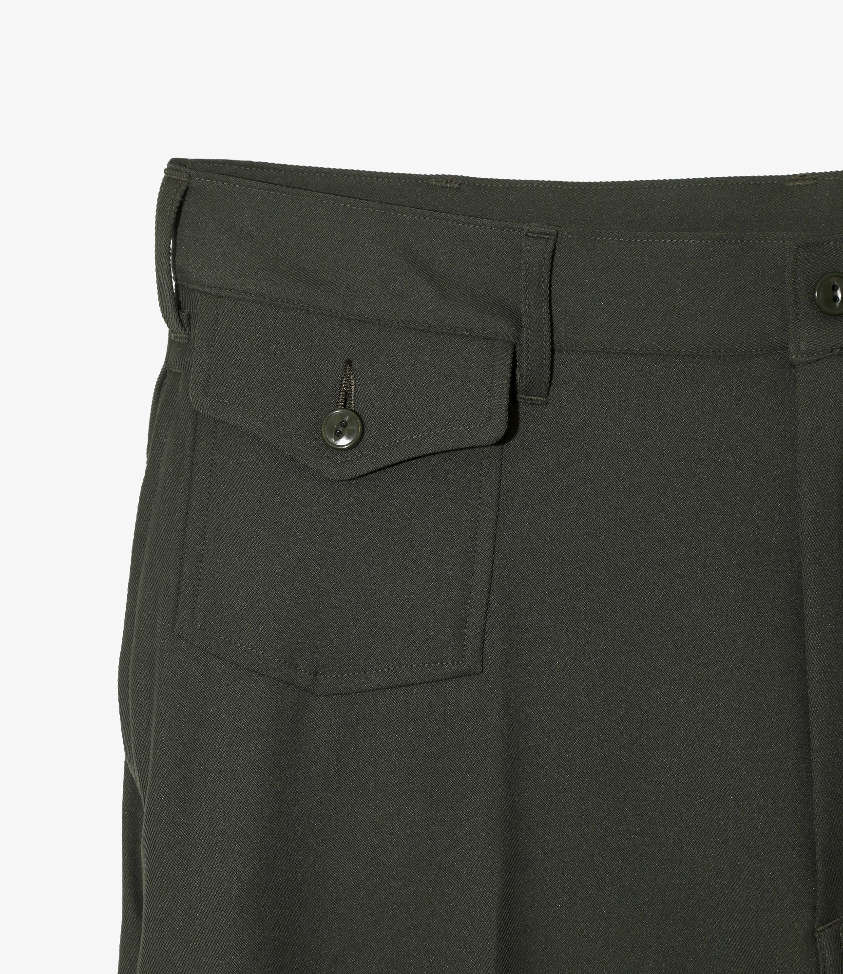 Boot-Cut Utility Pant - Green - Cavalry Twill