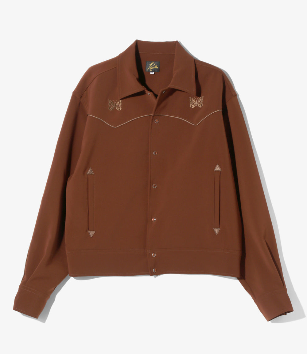Piping Cowboy Jacket - Brown - Poly Double Cloth | Nepenthes New York 