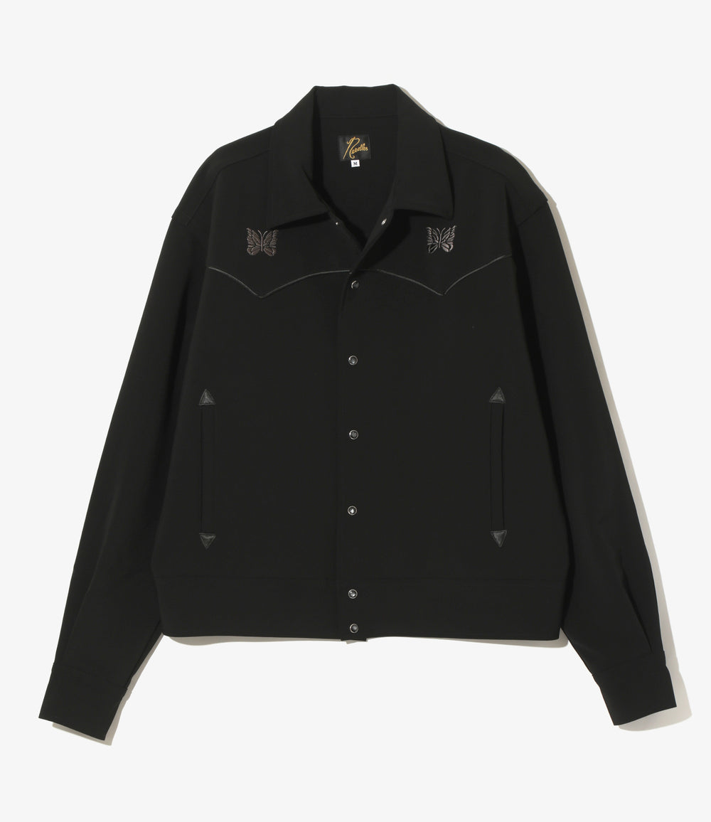 Piping Cowboy Jacket - Black - Poly Double Cloth | Nepenthes New York