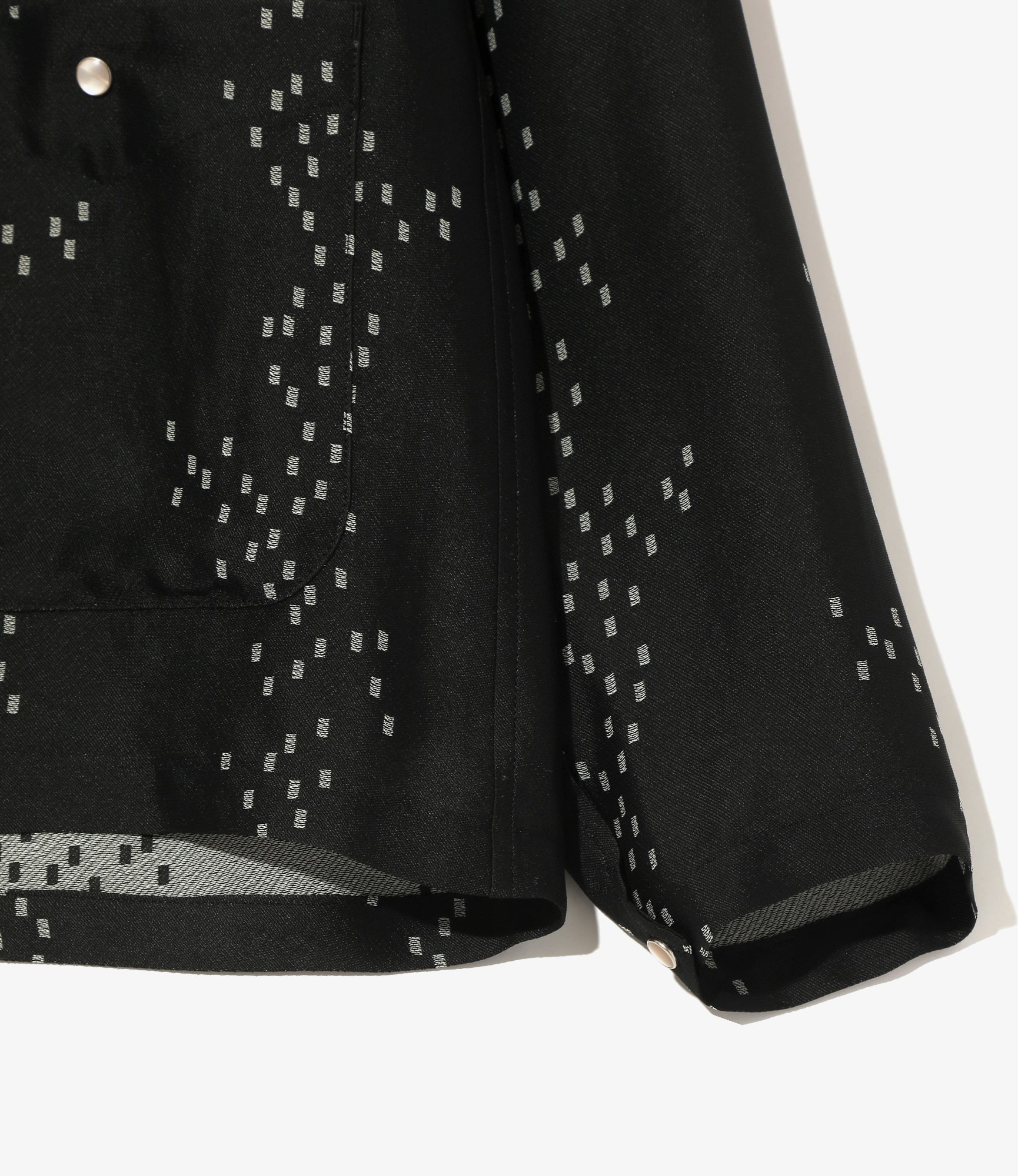 V-Neck Cowboy Shirt - Off White - R/AC Square Dot Jacquard